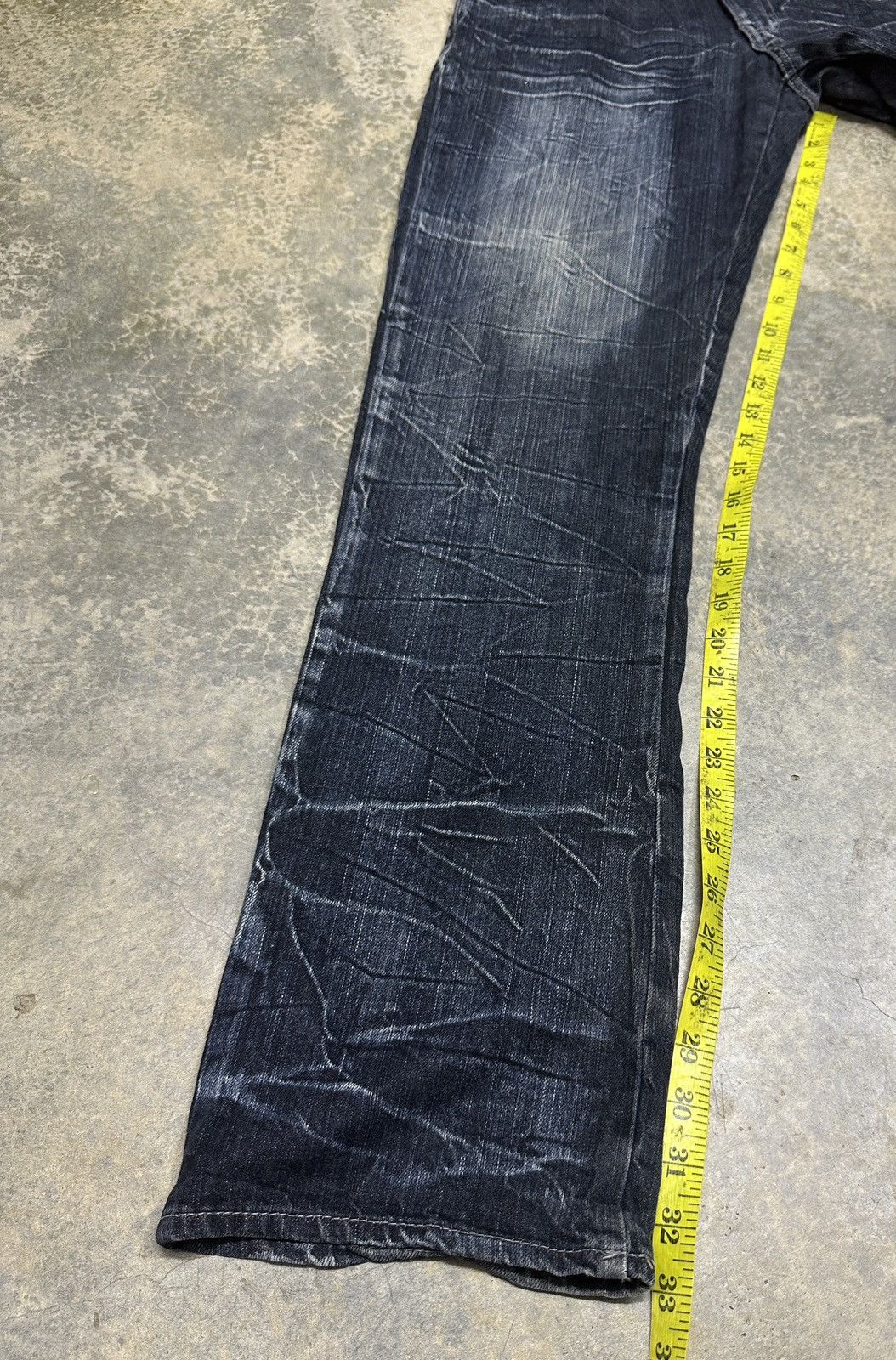 If Six Was Nine × Japanese Brand Vintage Wild Life Denim Clawmark Distressed Washed Jean Size US 33 - 24 Thumbnail
