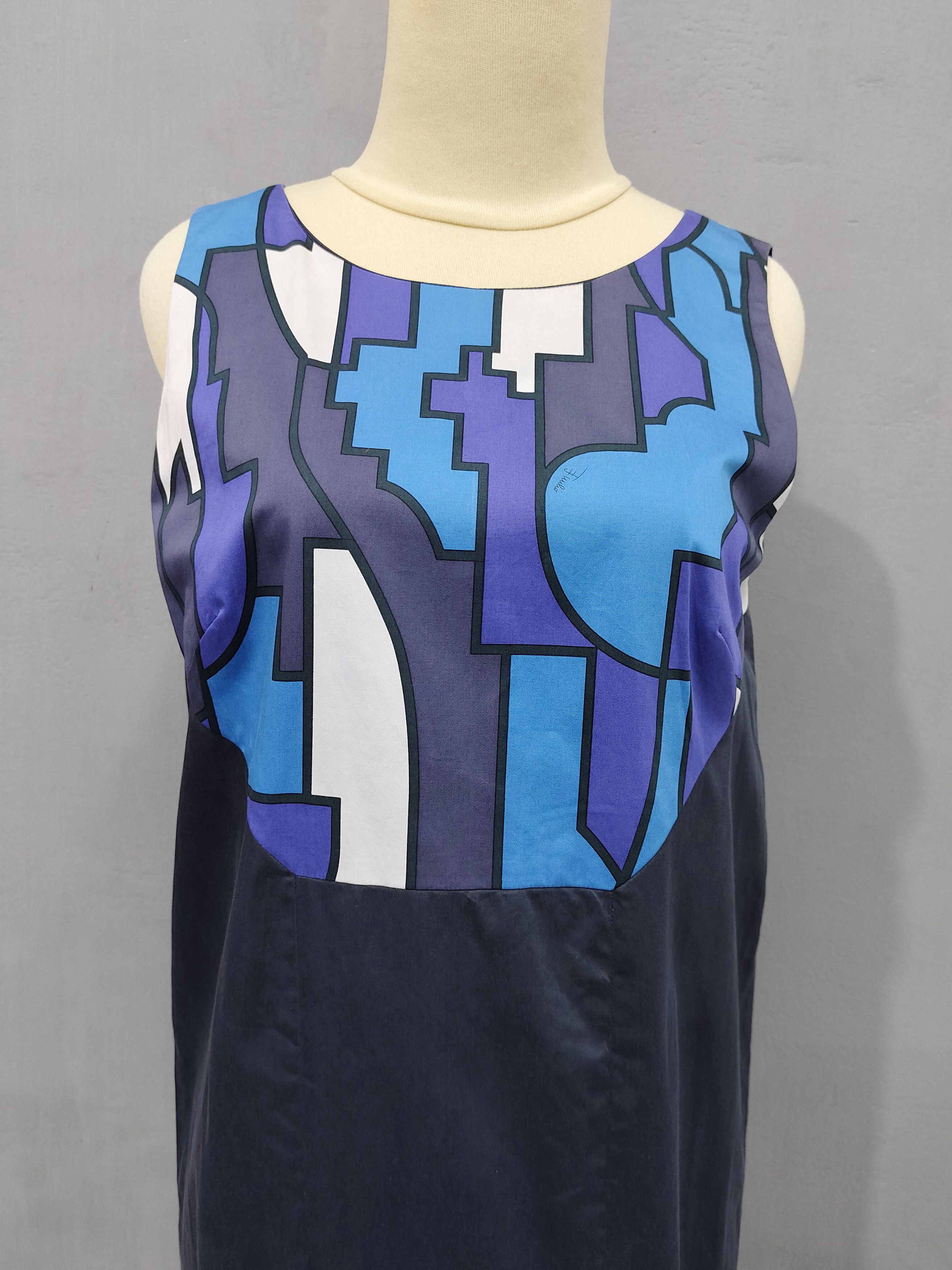 Emilio Pucci 2000s Emilio Pucci- Panel Iconic Geometric Print Sleeveless Size M / US 6-8 / IT 42-44 - 2 Thumbnail