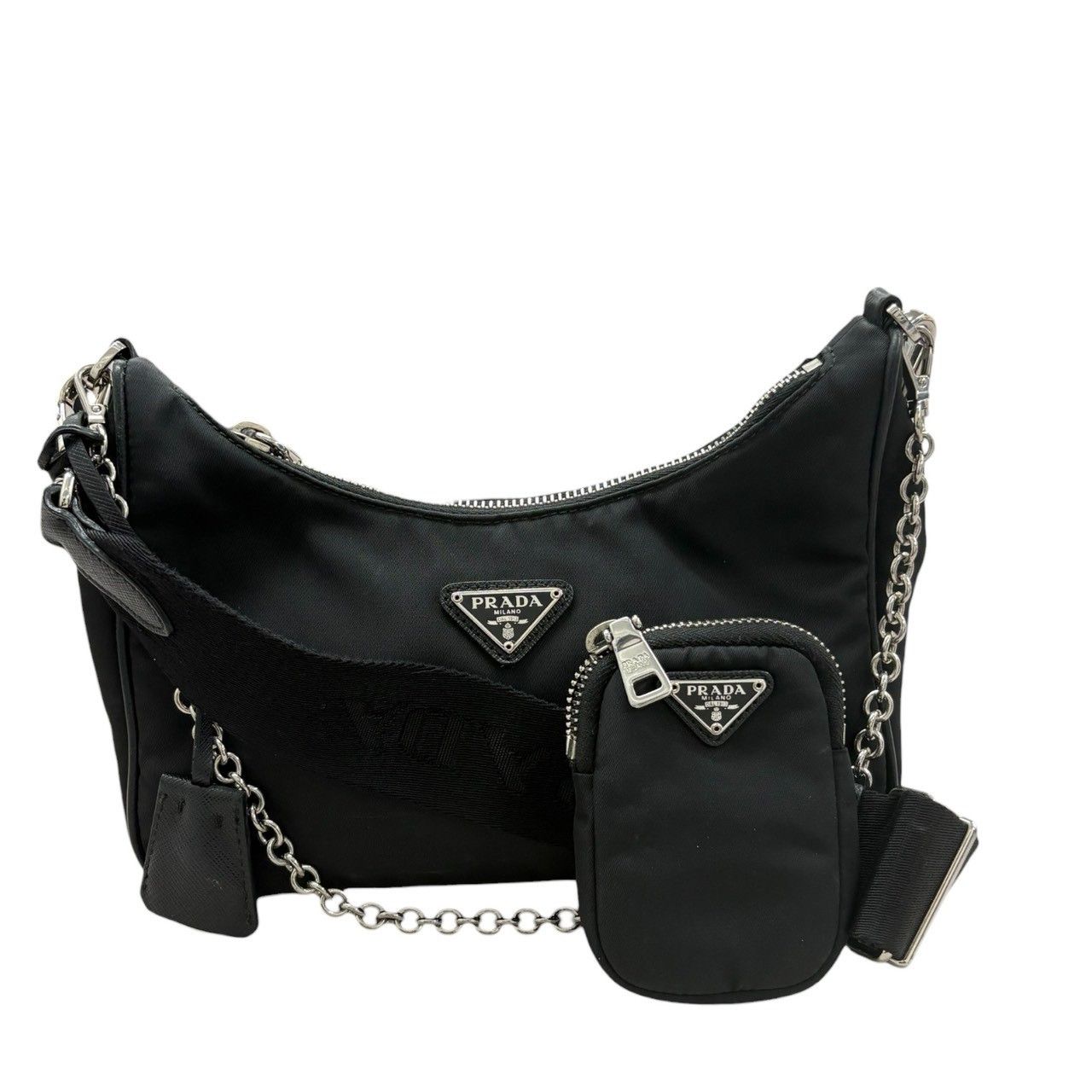 Prada Prada Prada Nylon Shoulder Bag Textile Shoulder Bag DUTY FREE for USA Size ONE SIZE - 1 Thumbnail