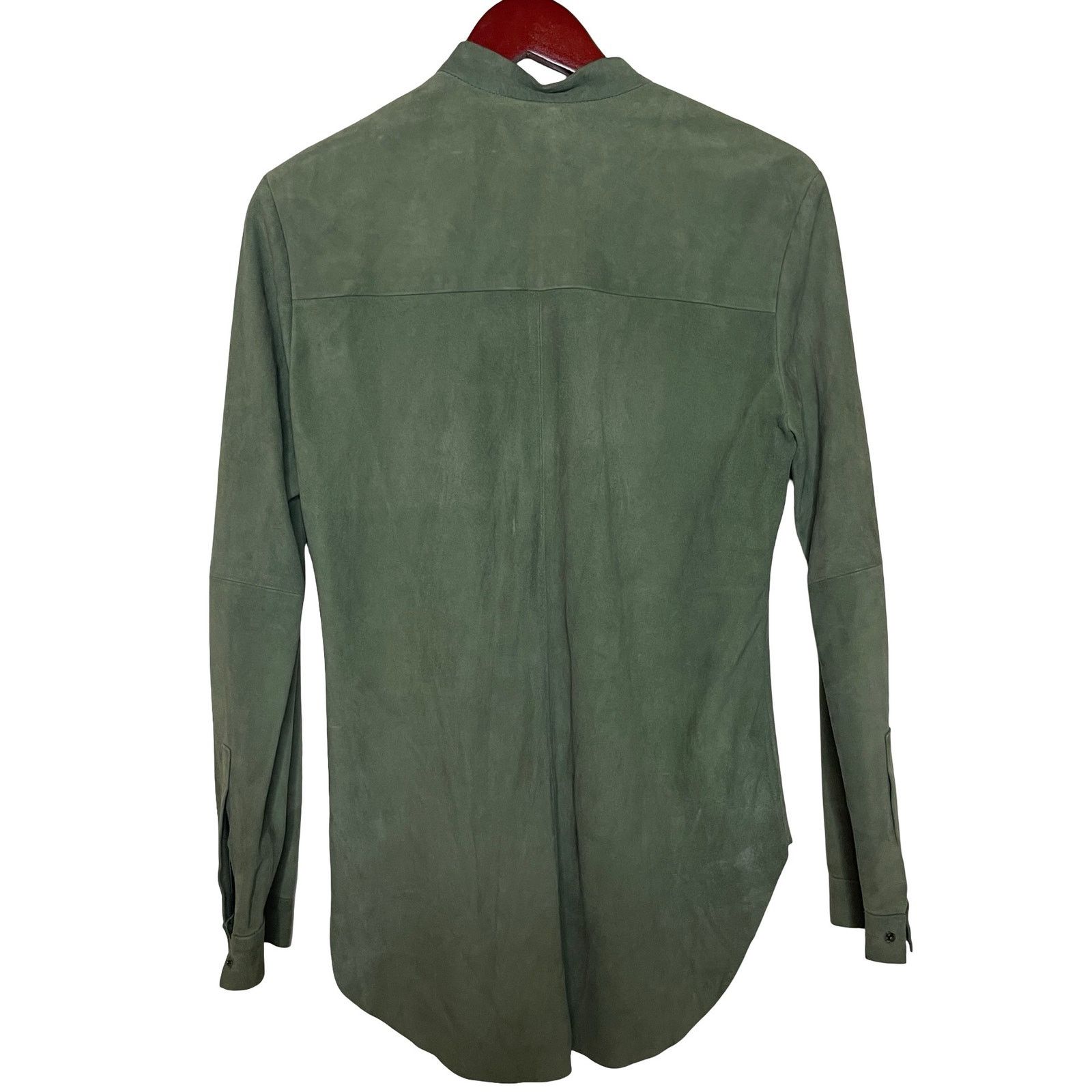 Osklen Osklen green suede 100% leather button down shirt jacket M Size M / US 6-8 / IT 42-44 - 2 Thumbnail