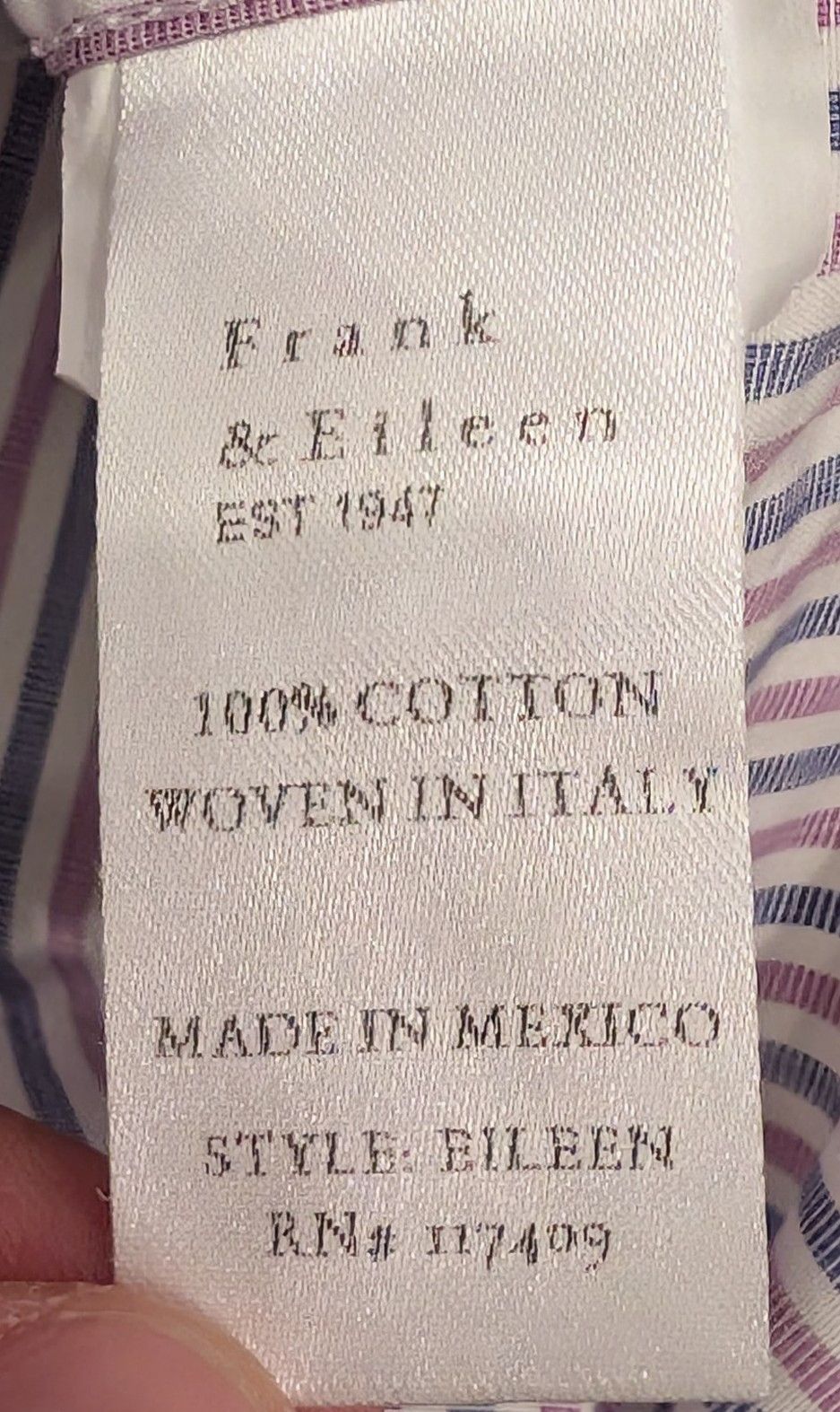 Frank & Eileen Frank & Eileen EILEEN 100% Cotton Pinstripe Button Up Shirt Size M / US 6-8 / IT 42-44 - 4 Thumbnail