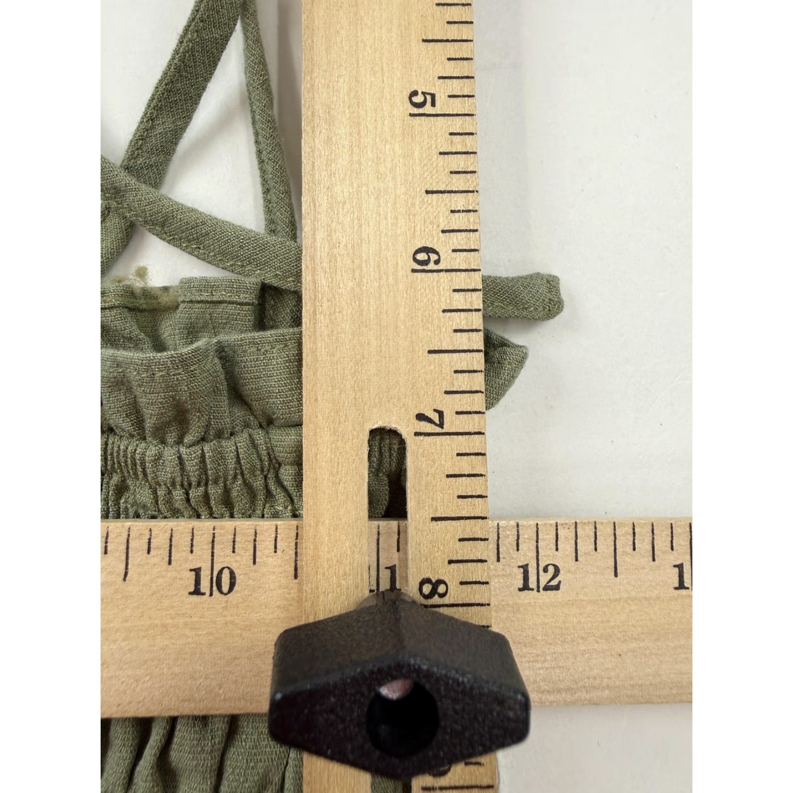 Vintage Blu Pepper Tank Womens Medium Green Smocked Tie Strap Square Neck Cami Size M / US 6-8 / IT 42-44 - 7 Thumbnail
