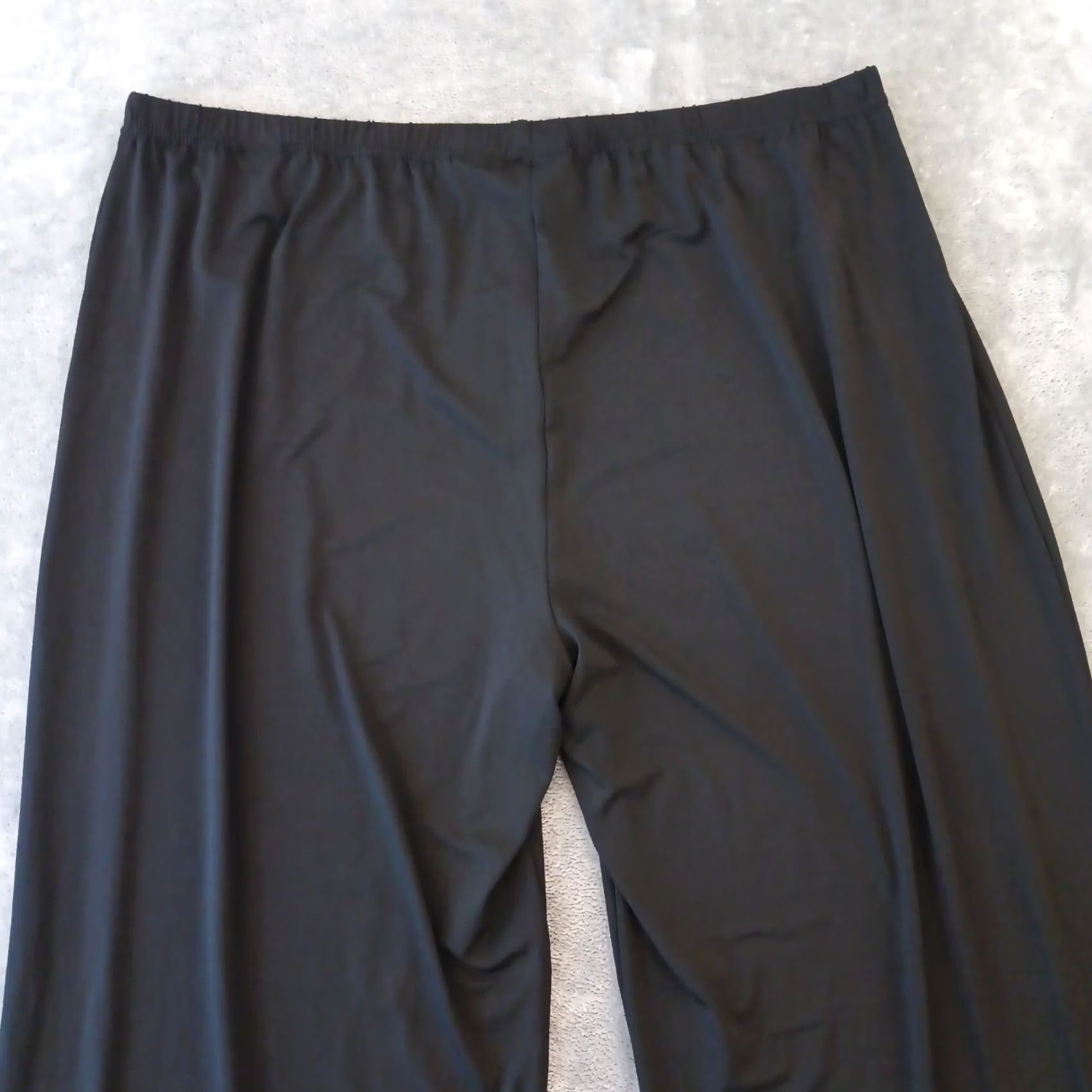 Bob Mackie Bob Mackie Pants Womens Plus Size 2XP Black Wide Leg Pull On Ankle 40x27.5 New Size 40" / US 18 - 7 Thumbnail