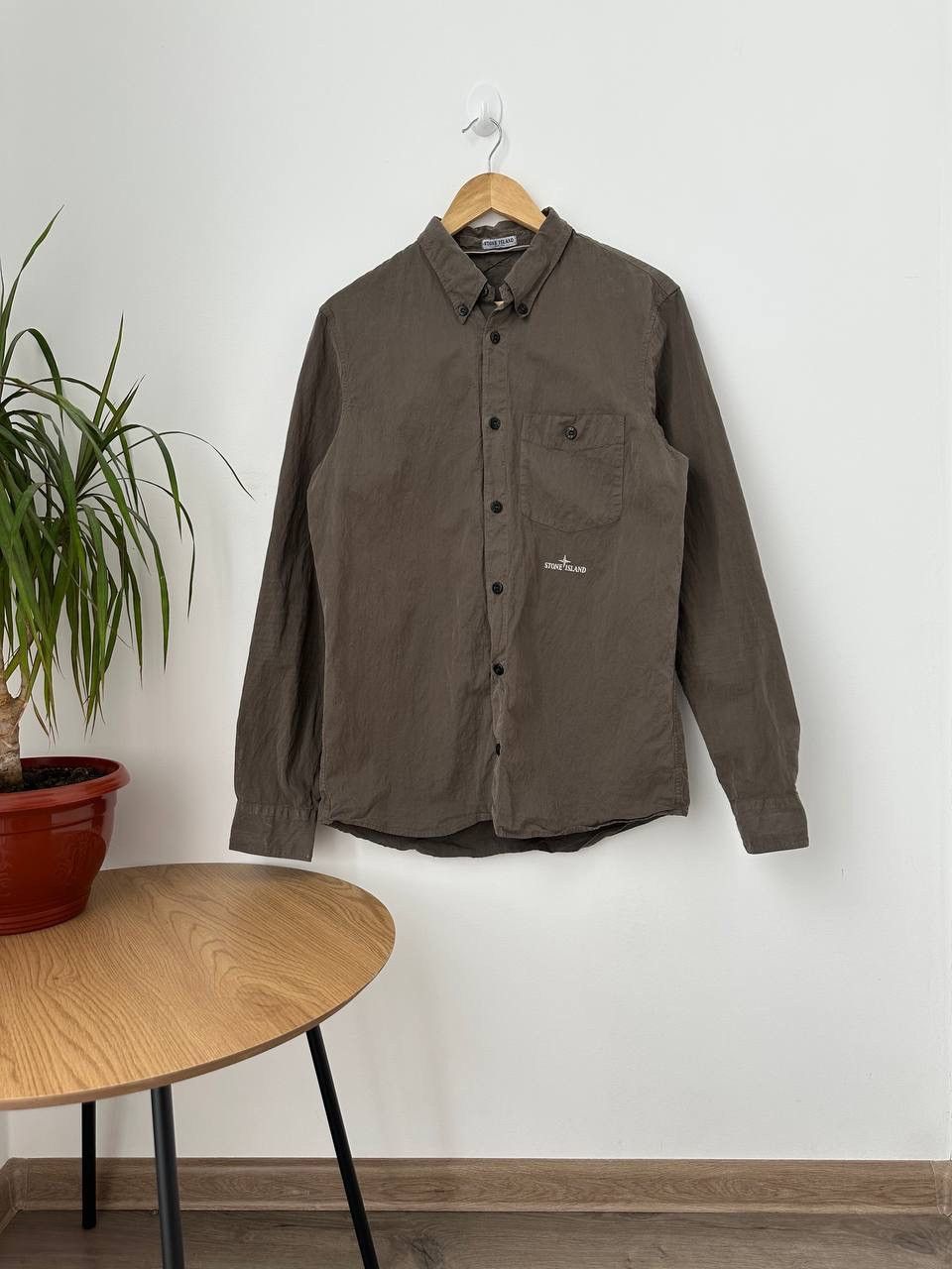 Stone Island × Vintage Vintage Stone Island Brown 90’s Men’s Shirt Size US M / EU 48-50 / 2 - 2 Thumbnail