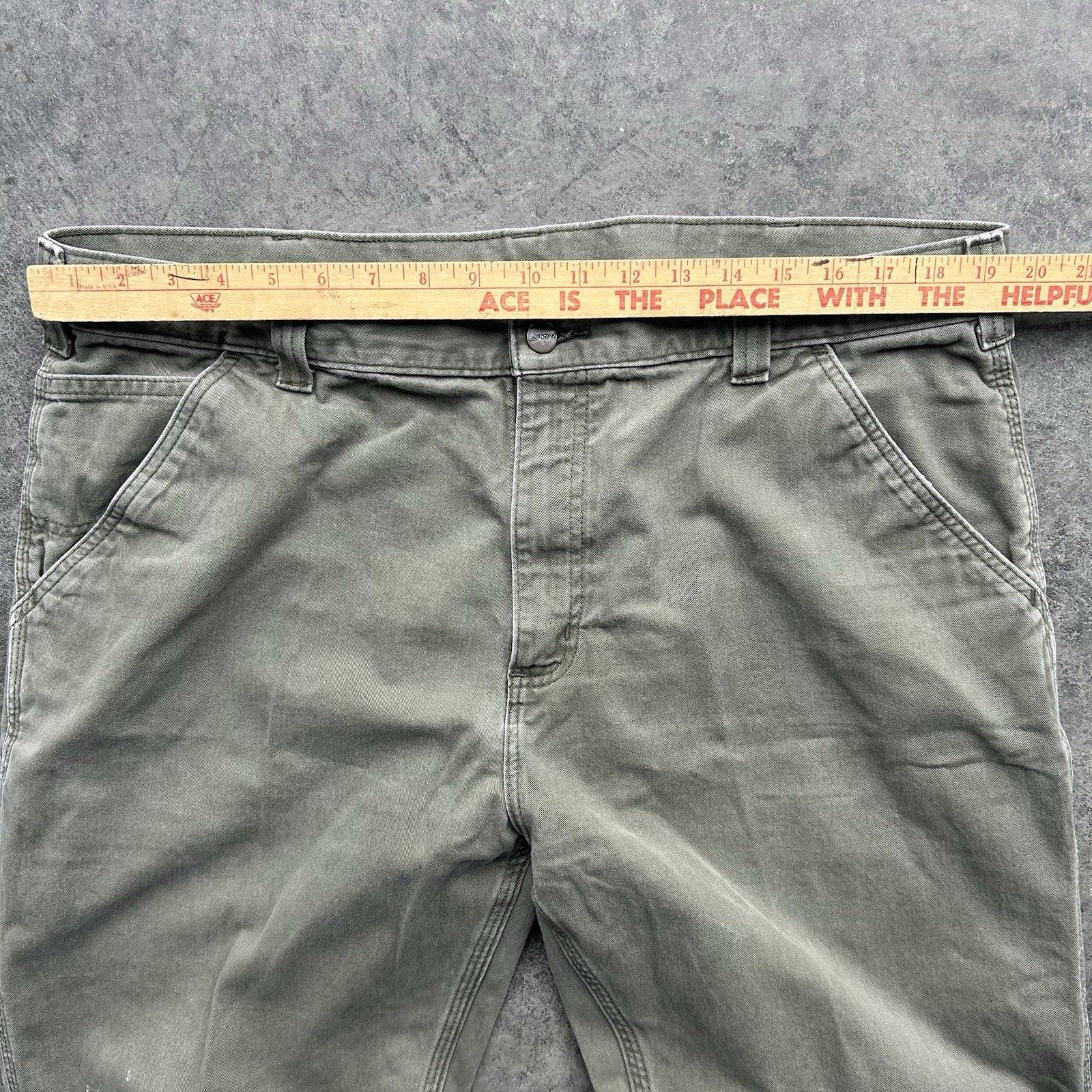 Carhartt Vintage Green Carhartt Carpenter Pants Mens 40 X 32 Workwear Size US 40 / EU 56 - 4 Thumbnail