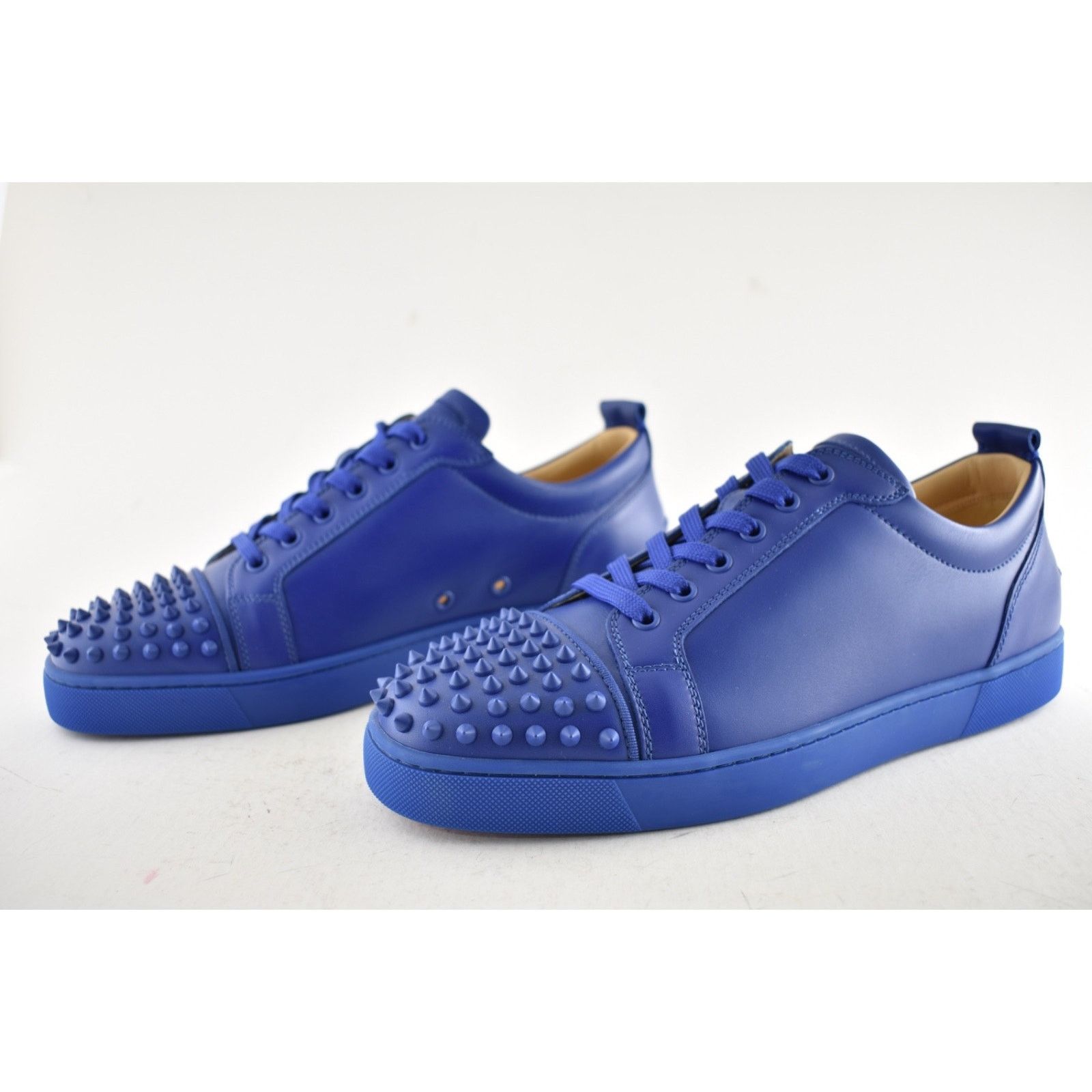 Christian Louboutin Christian Louboutin Louis Junior Spikes Flat Azzurro Blue Size US 11 / EU 44 - 9 Thumbnail