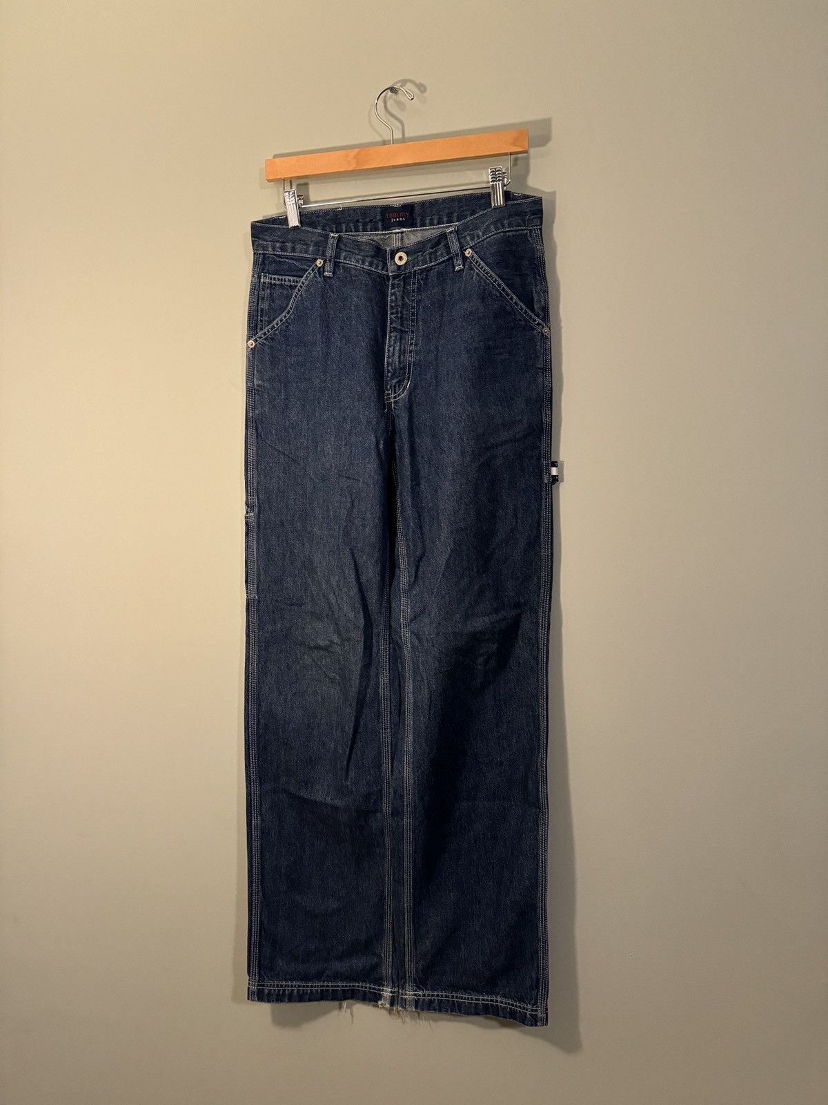 Vintage Y2K Tommy Jeans Baggy Wide Leg Faded Skater Jeans ERD Grunge Size US 31 - 5 Thumbnail