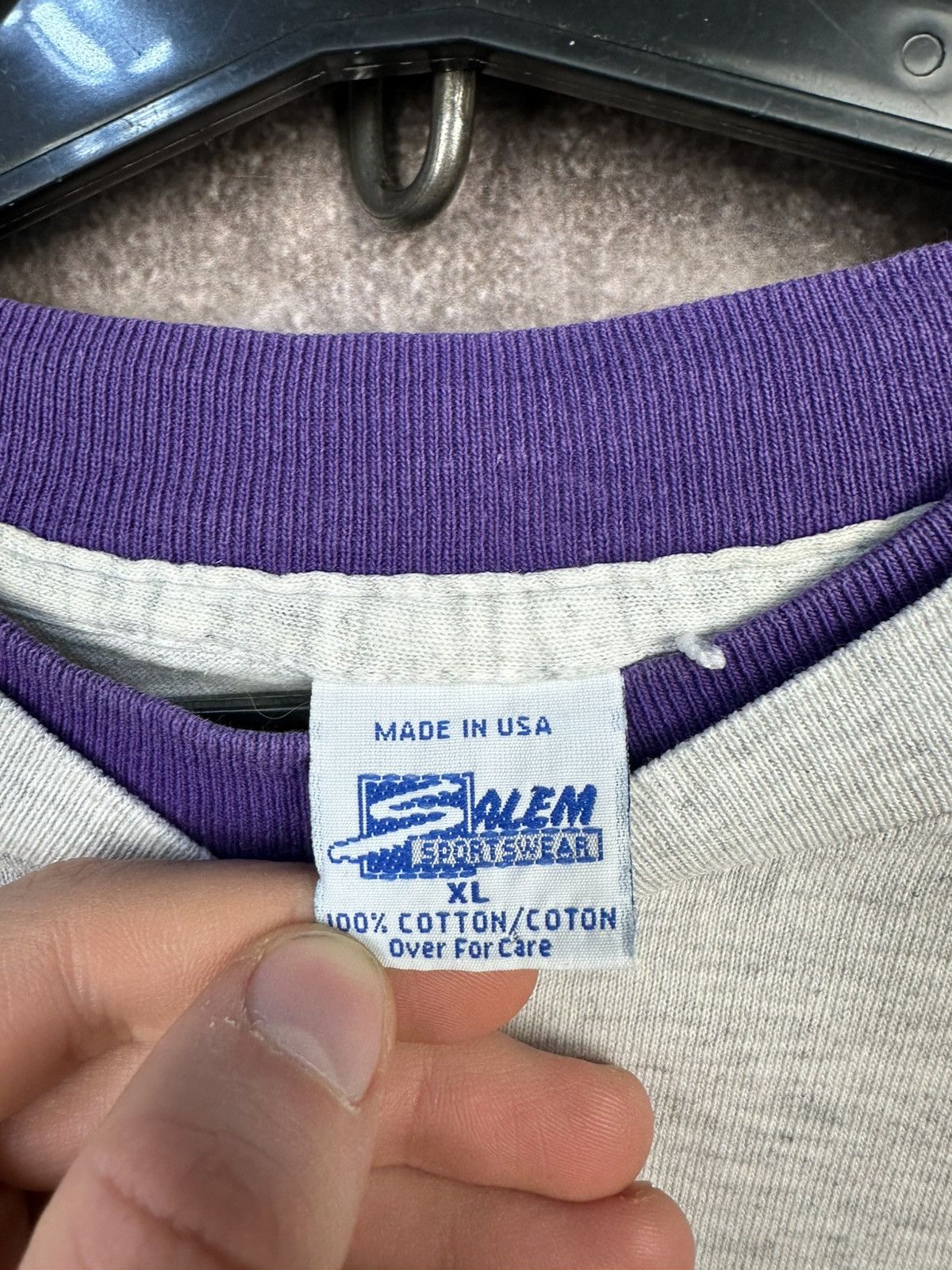 Salem Sportswear Vintage 90’s Lakers Los Angeles NBA T-Shirt Spalding RARE Size US XL / EU 56 / 4 - 10 Thumbnail