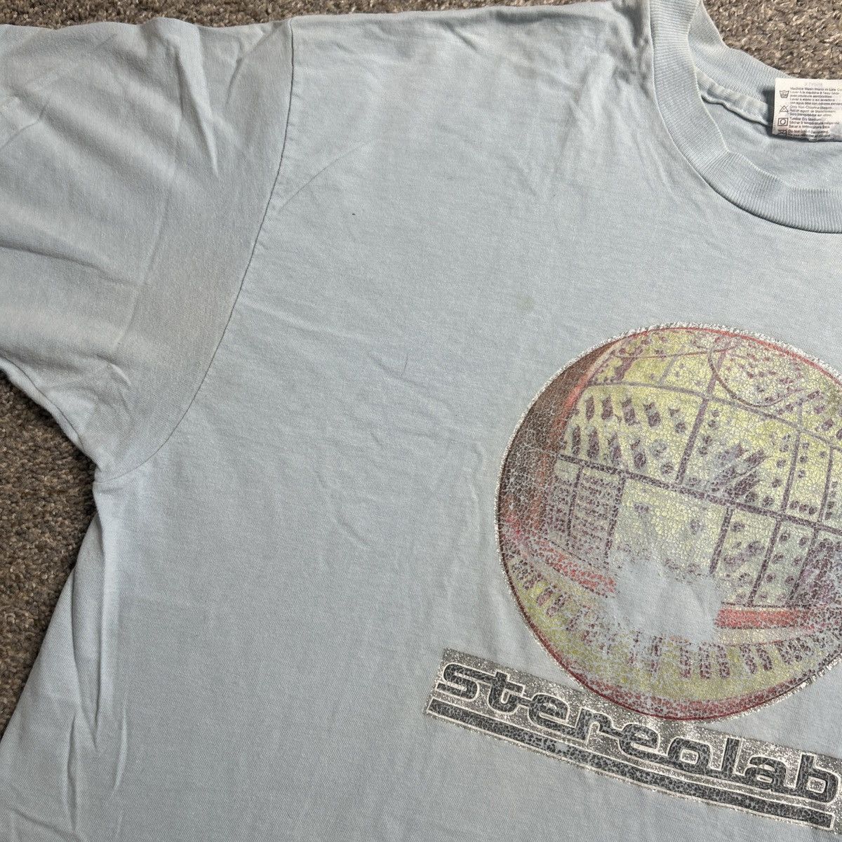 Band Tees × Hanes × Vintage Vintage 90s stereolab iron on band tee shirt Size US XL / EU 56 / 4 - 7 Thumbnail