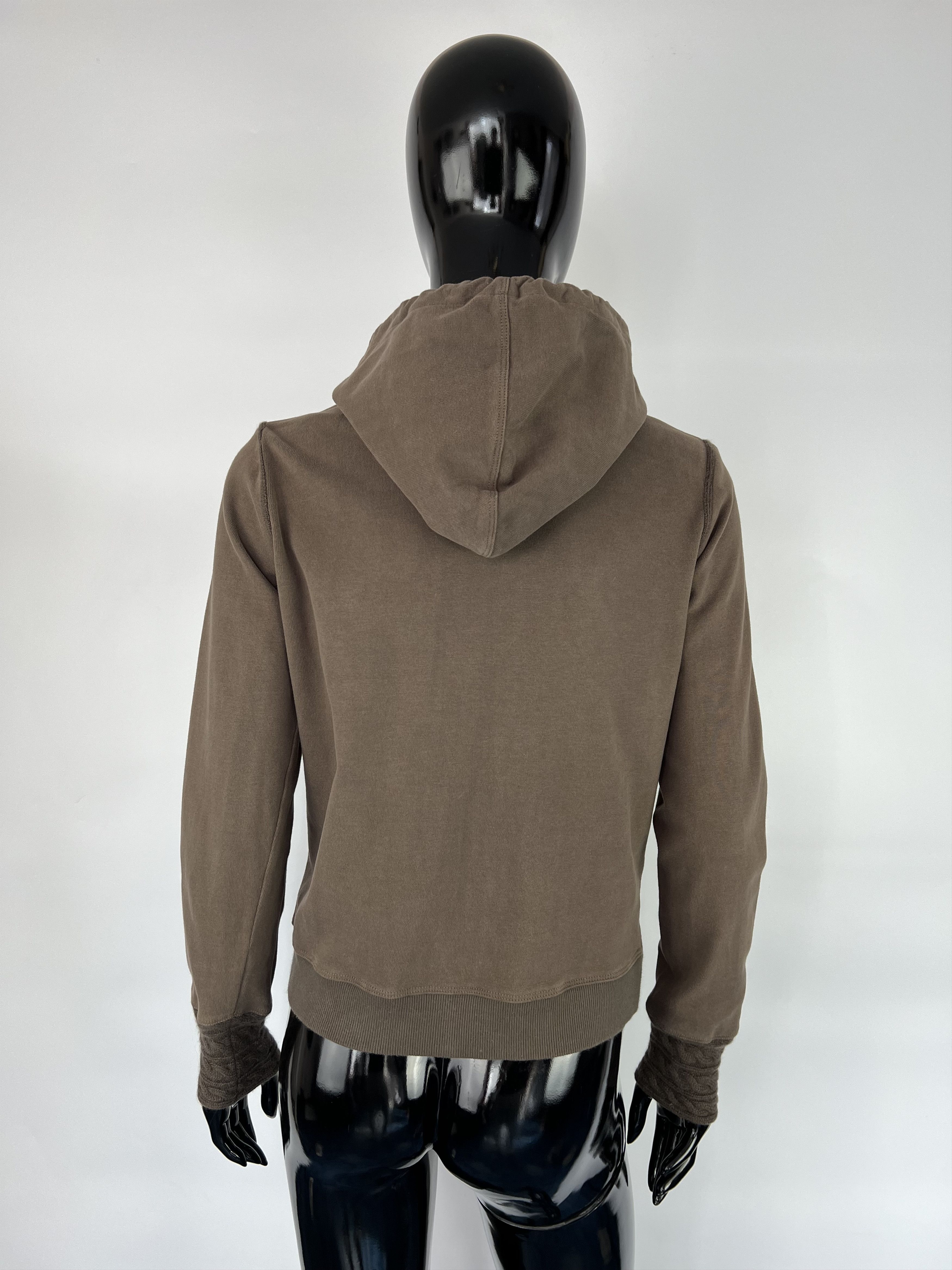 Malo Malo Women's Brown Cotton Cashmere Full Zip Hoodie Size IT42 Size M / US 6-8 / IT 42-44 - 3 Thumbnail