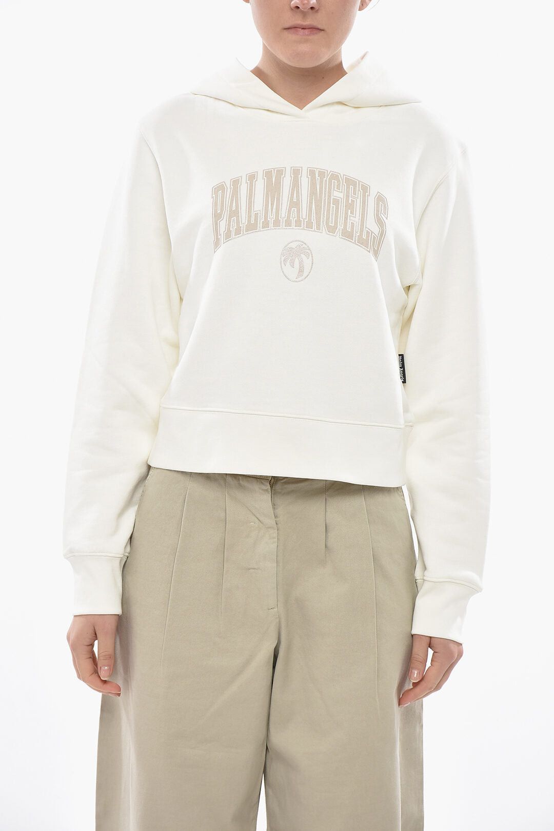 Palm Angels Brushed Cotton Hoodie COLLEGE PALM Size S / US 4 / IT 40 - 1 Thumbnail