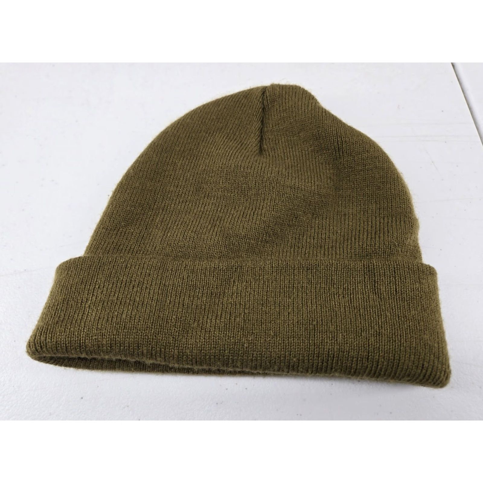 Vintage Swiss Military Beanie Cap Winter Hats Mens One Size Green Beanie Winter Cap Logo Solid Beanie Mens Size ONE SIZE - 5 Thumbnail