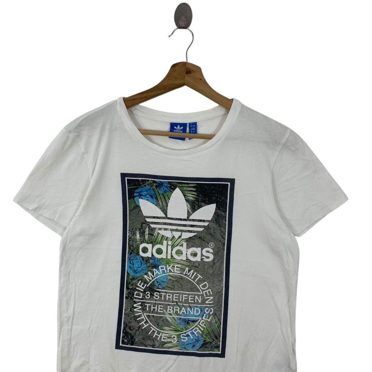 Adidas ADIDAS ORIGINALS 3 STRIPES Box Logo Cropped Top Tee Shirt Size S / US 4 / IT 40 - 2 Thumbnail