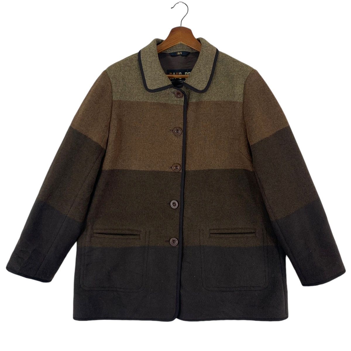 DAKS × Designer VINTAGE DAKS LONDON STRIPE WOOL COAT Size US M / EU 48-50 / 2 - 1 Thumbnail