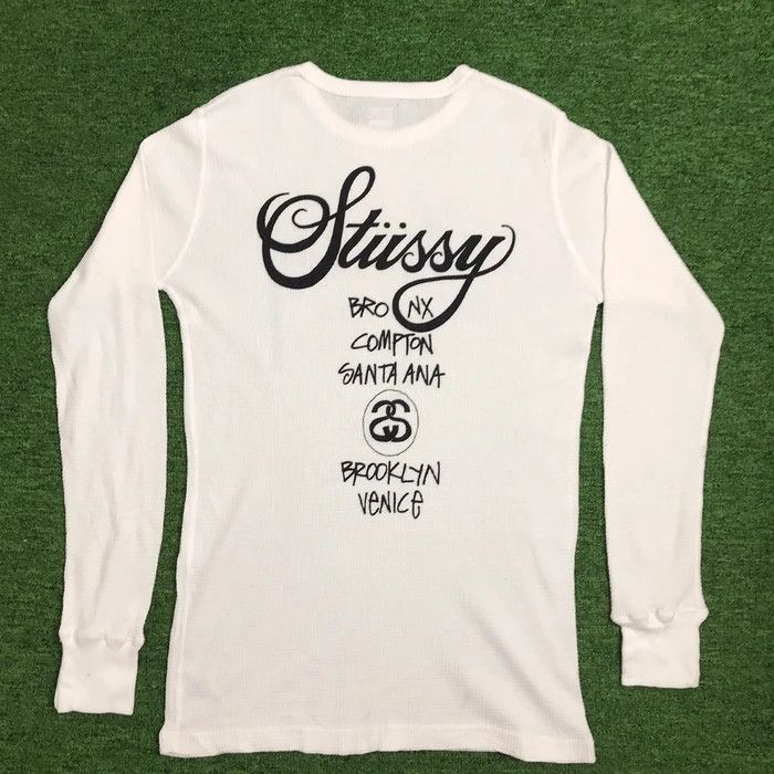 Sex Skateboards × Stussy SY0092 VTG 90s STUSSY TOUR LONG SLEEVE TEE Size US S / EU 44-46 / 1 - 4 Thumbnail