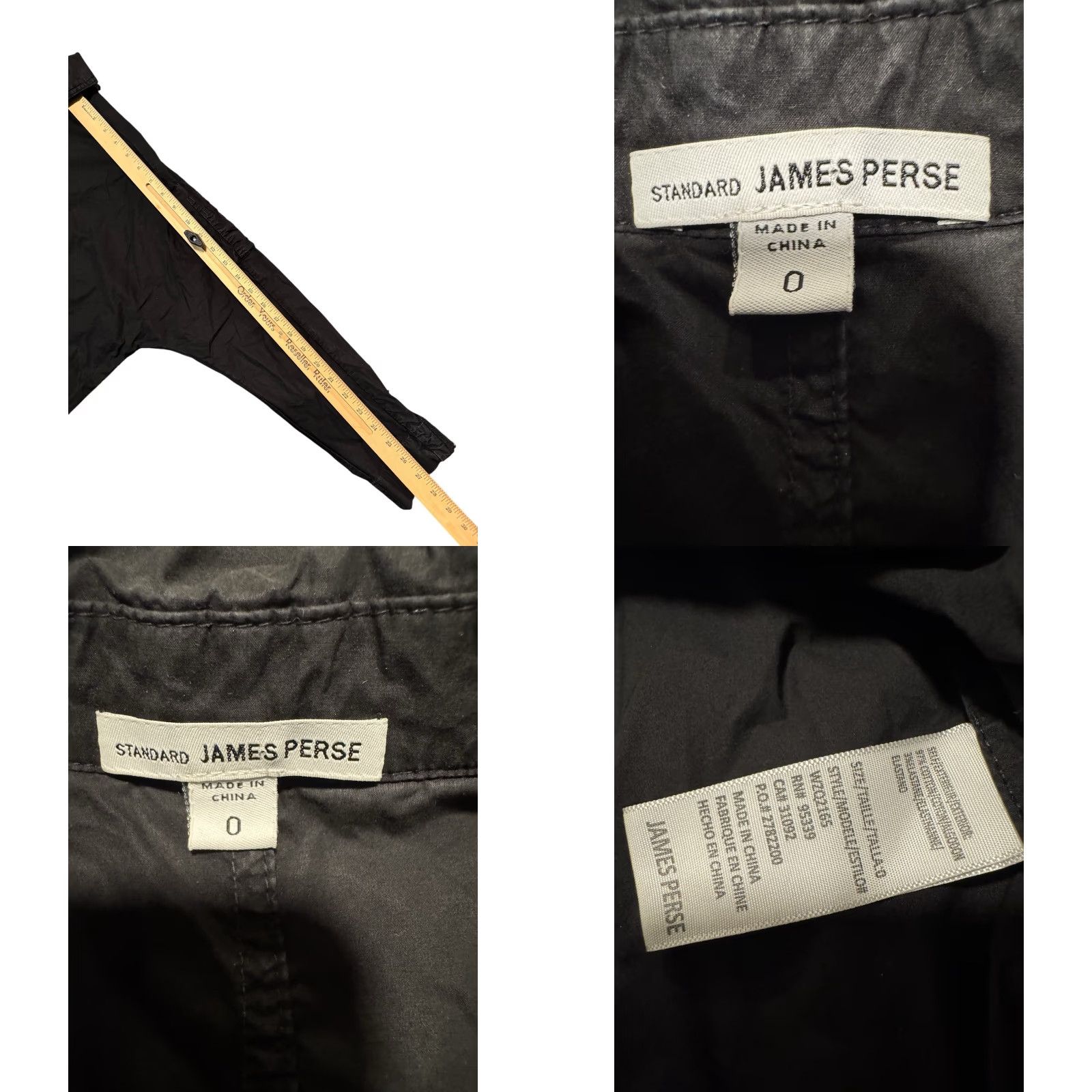 James Perse JAMES PERSE Bomber Jacket Womens Size 0 Black Zip Long Sleeve Utility Casual JACKET Size XS / US 0-2 / IT 36-38 - 10 Thumbnail
