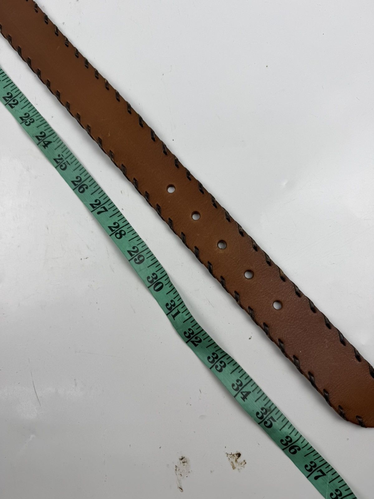 Japanese Brand rare design genuine leather belt tc50 Size 32 - 4 Thumbnail