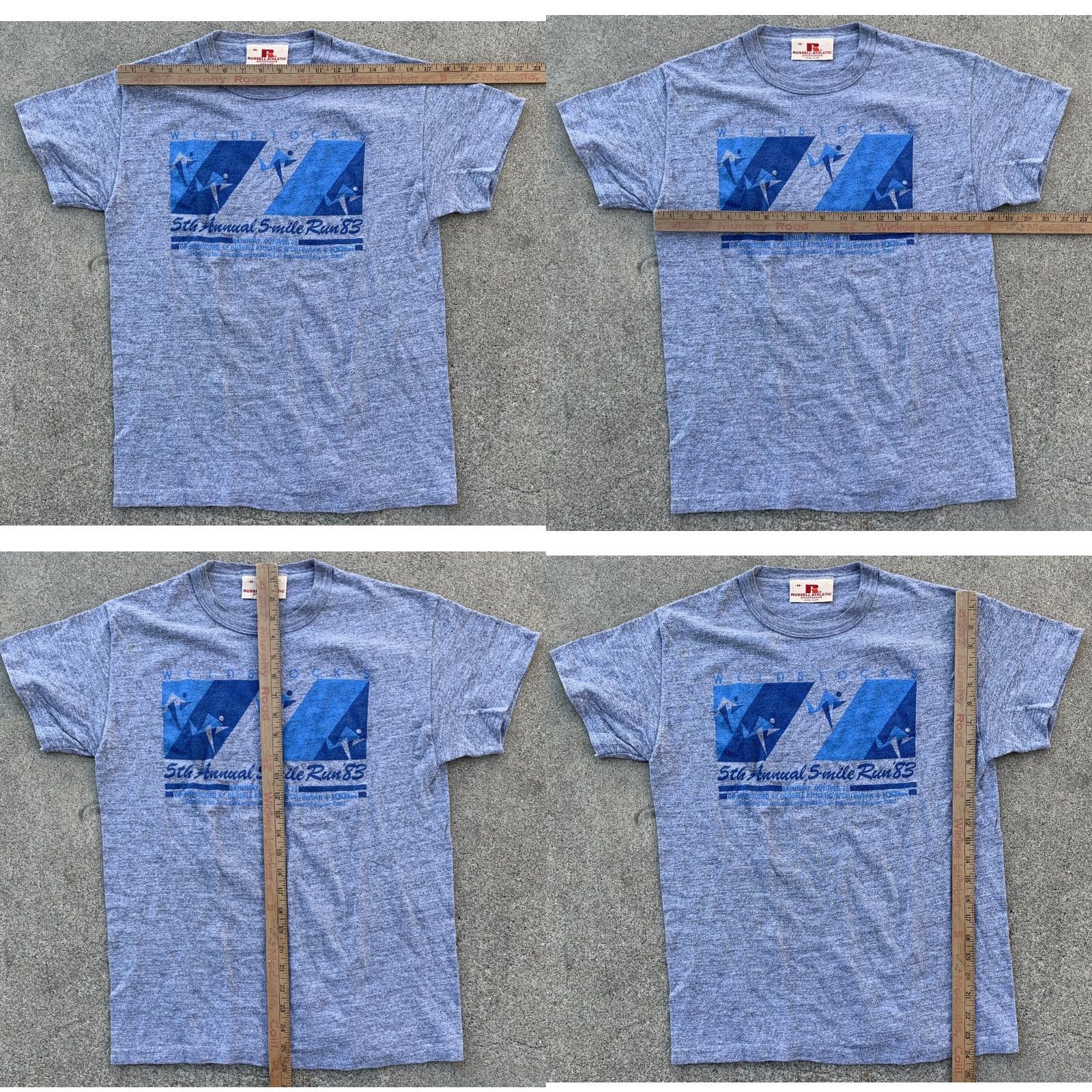 Russell Athletic VINTAGE Russell Athletic Sportswear Weinstocks 5th Annual 5 Mile Run 83 t shirt M Gray Mens Shirt 1980s Graphic Tee Regular Short Sleeve PolyCotton Size US M / EU 48-50 / 2 - 11 Thumbnail