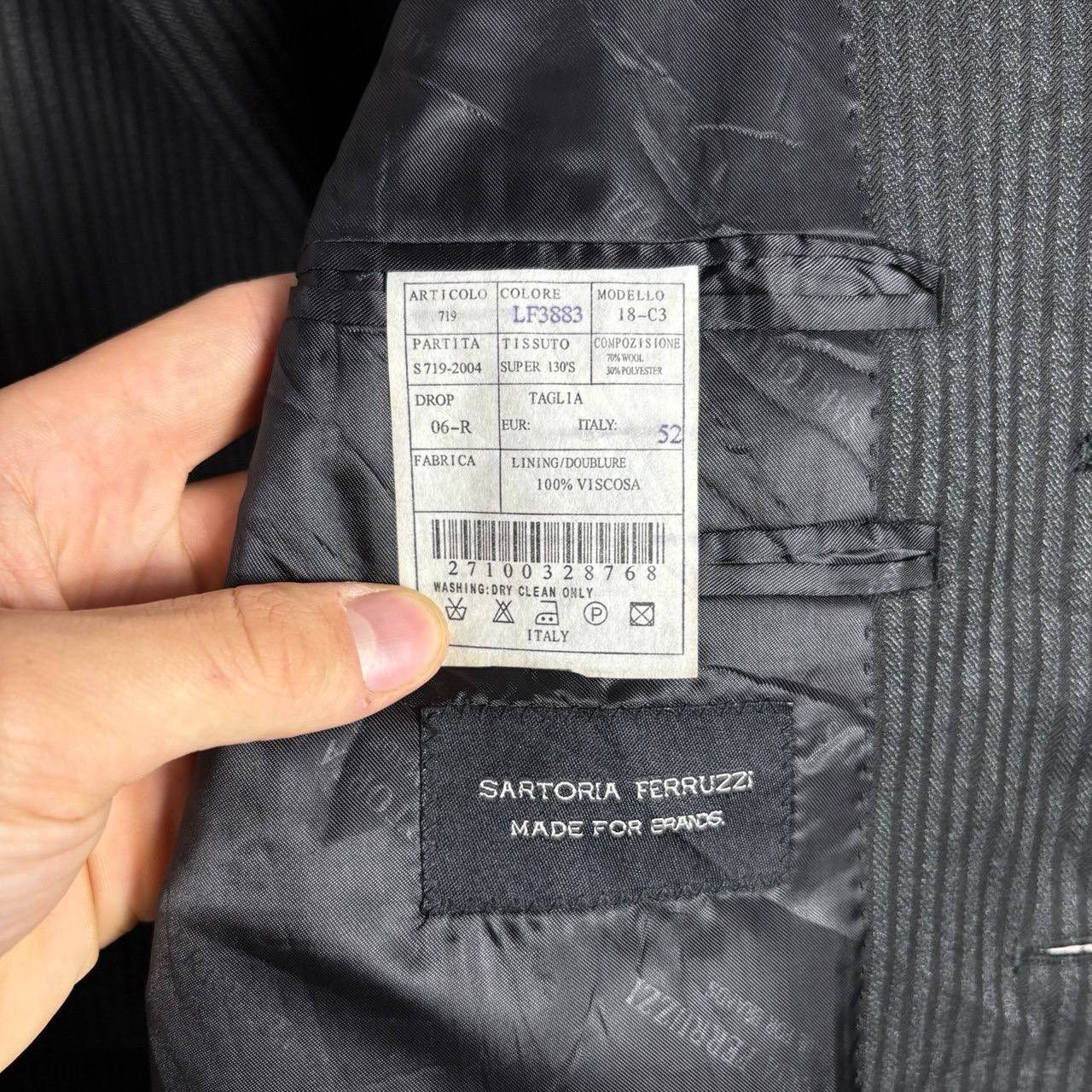 Other Ing Loro Piana Wool Striped Lined Blazer Men's 44 EU 54R Size 44R - 9 Thumbnail