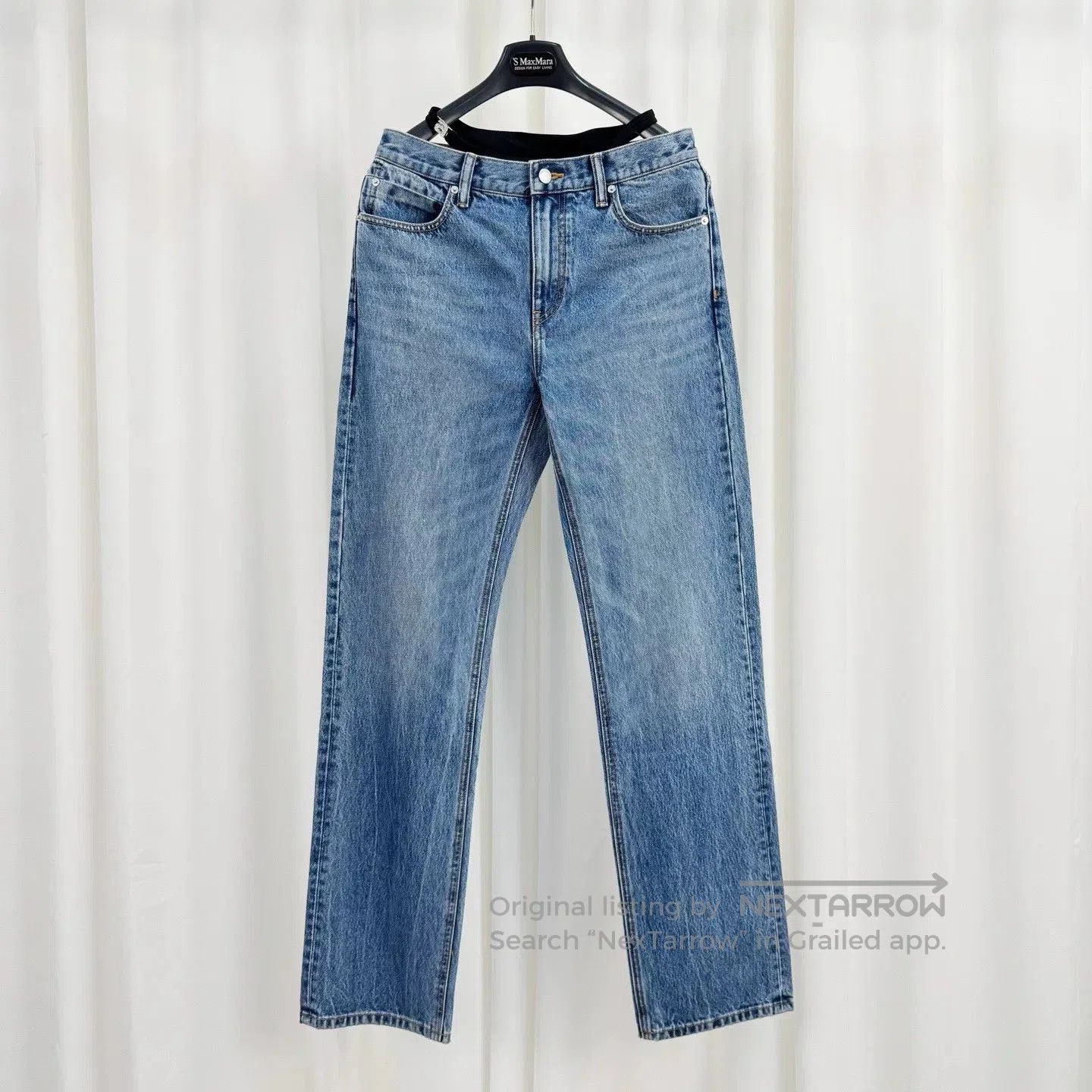 Alexander Wang Alexander Wang Rhinestone Letter Denim Pants. Size 25" / US 0 / IT 36 - 1 Thumbnail