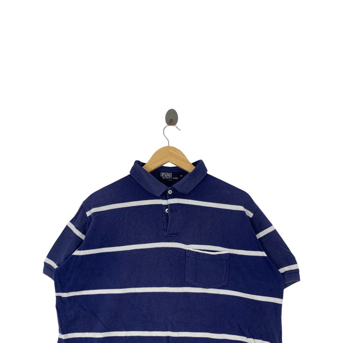 Polo Ralph Lauren Vintage 90’ POLO RALPH LAUREN Small Pony Striped Polo Size US M / EU 48-50 / 2 - 2 Thumbnail