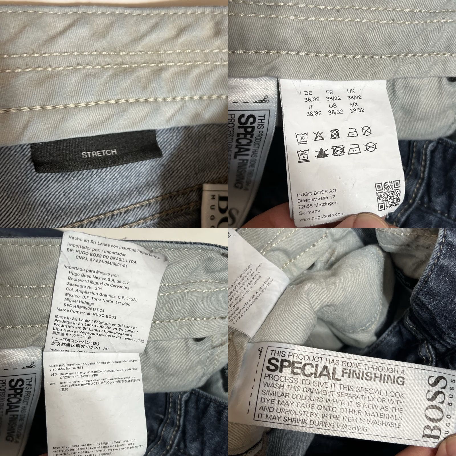 Hugo Boss Hugo Boss Maine Regular Fit Jeans Mens 38 Blue Denim Stretch Size US 38 / EU 54 - 8 Thumbnail