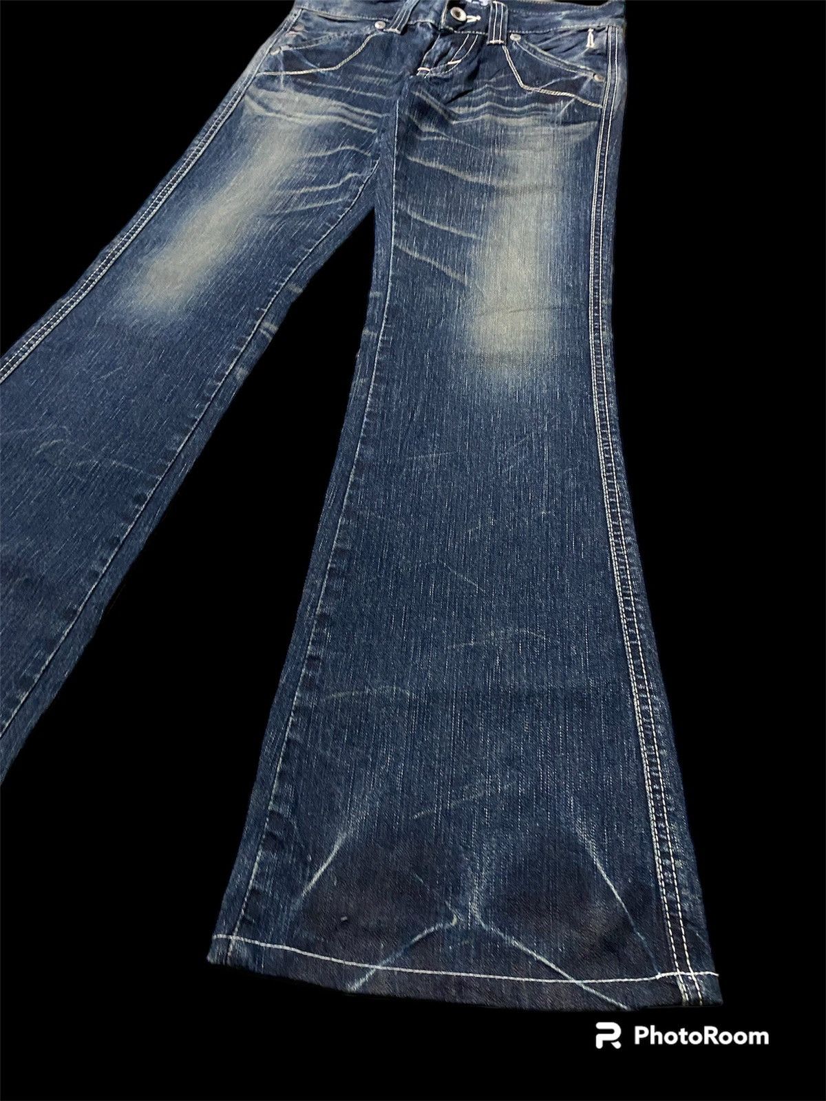 Edwin × Japanese Brand Flare Jeans Edwin 503 Low Rise Baggy Size US 29 - 3 Thumbnail