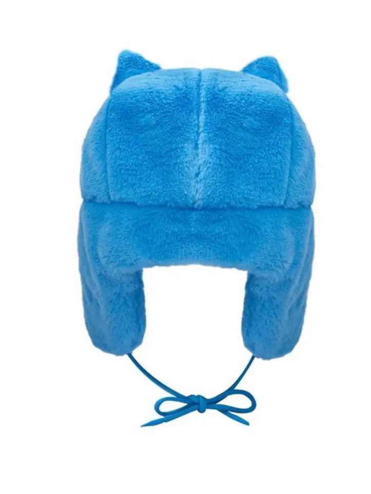 Japanese Brand × Vintage Y2K The Sleepy Cat Face Hat Ushanka Hat Cute Winter Hat Size ONE SIZE - 3 Thumbnail