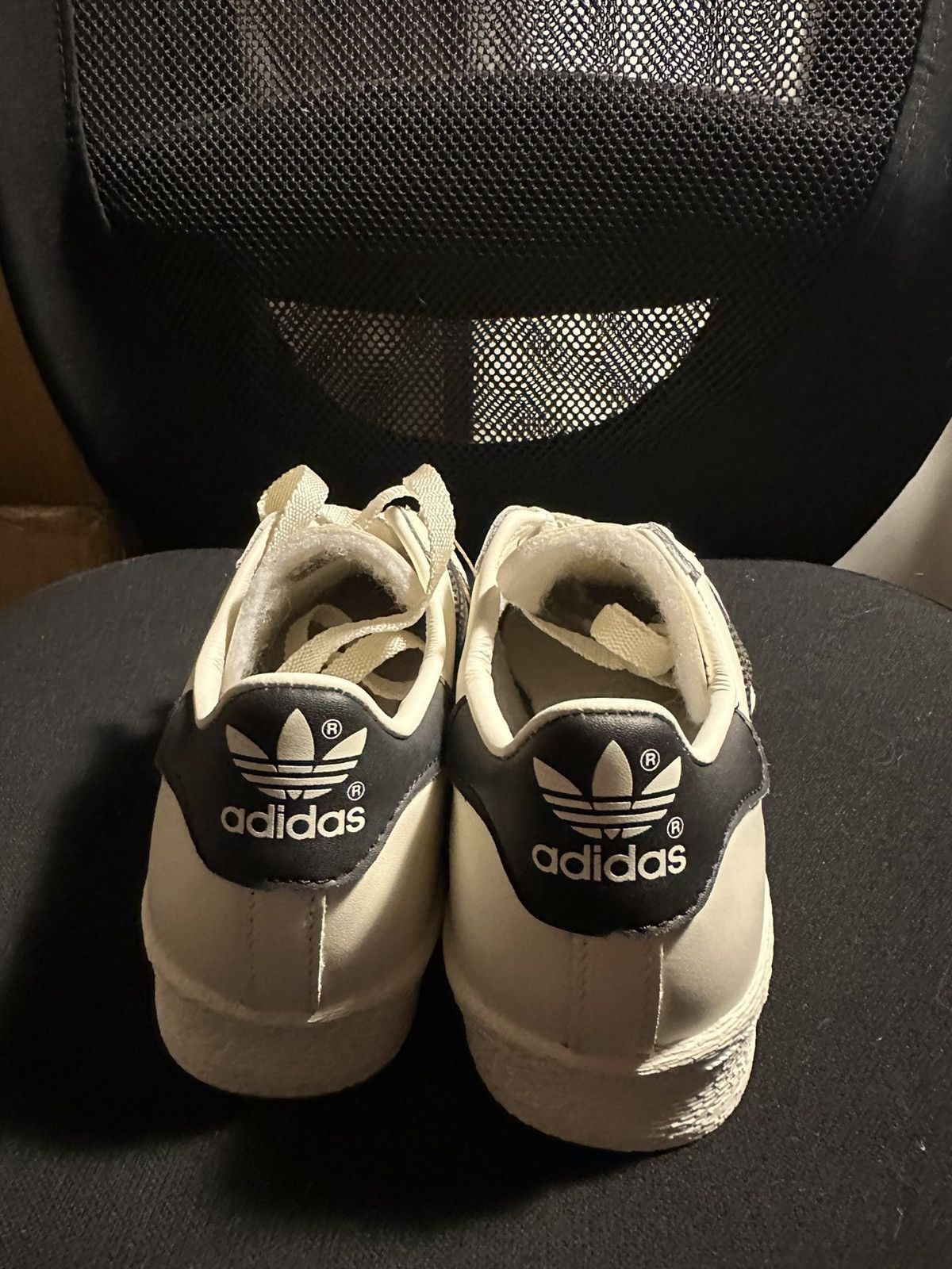 Adidas M 6/W 7-7.5 Superstar Cream Off White Core Black Size US 6 / EU 39 - 3 Thumbnail