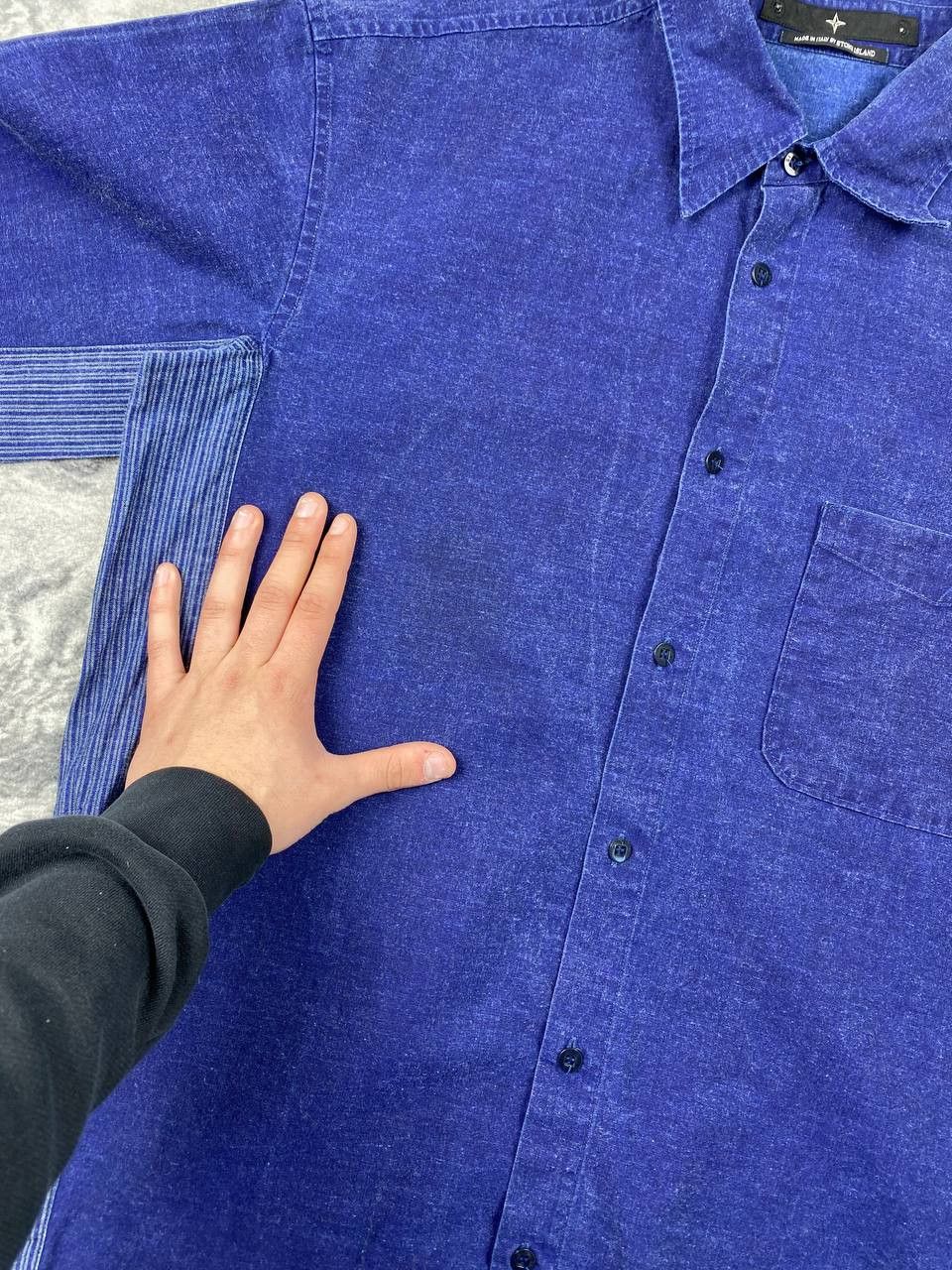 Stone Island Vintage Stone Island Denim Long Sleeve Shirt Size US L / EU 52-54 / 3 - 14 Thumbnail