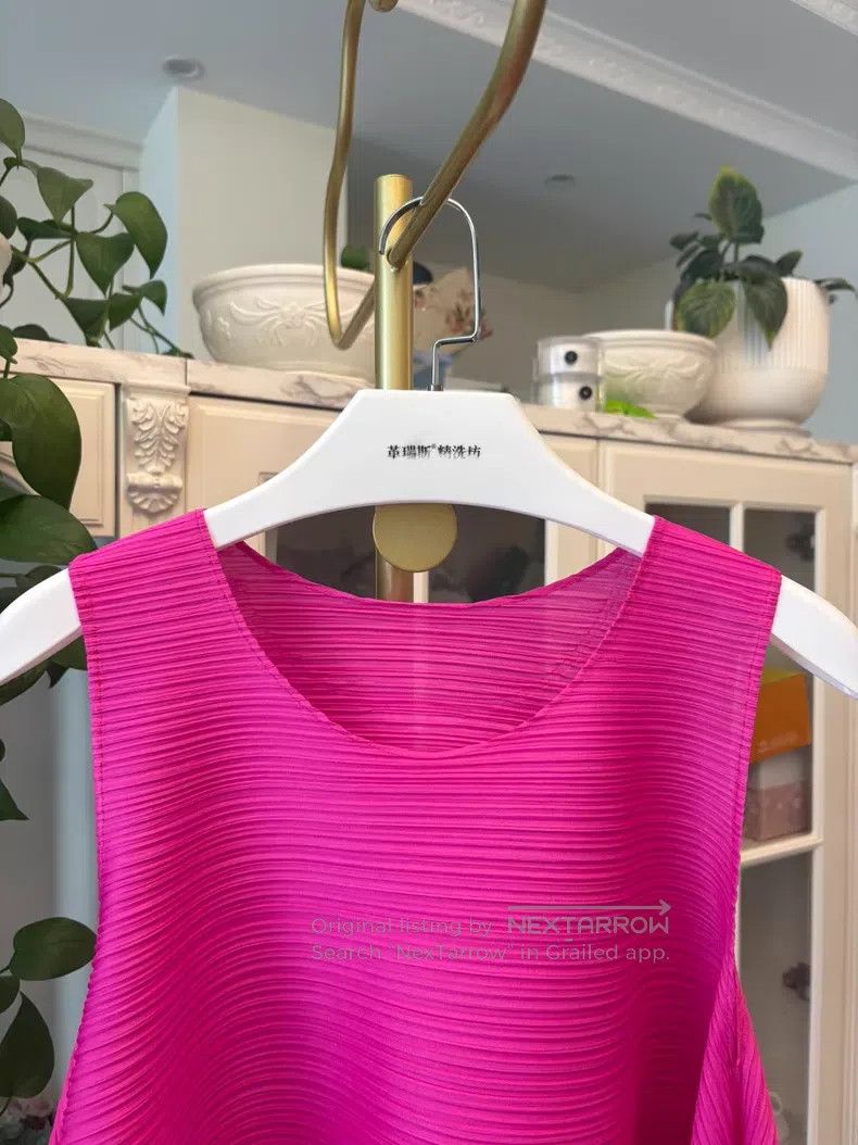 Issey Miyake Issey Miyake Iridescent Pink Spring Vest Size L / US 10 / IT 46 - 3 Thumbnail