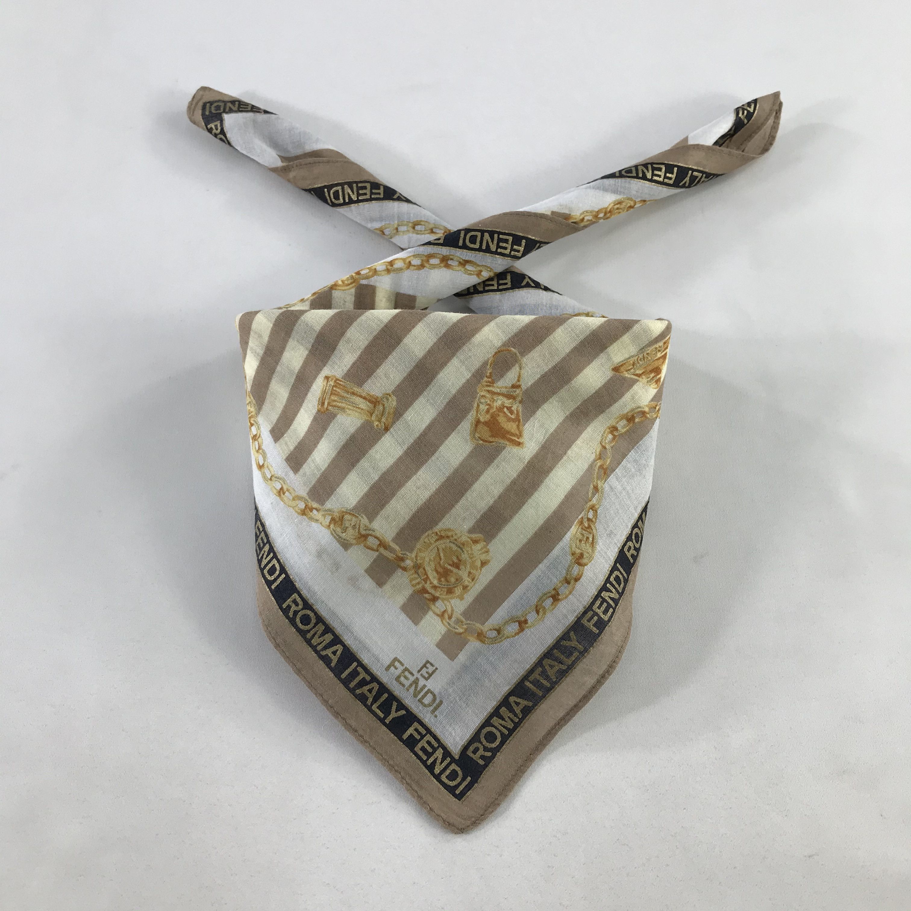 Vintage Vintage Fendi Bandana / Handkerchief / Neckerchief - S1099 Size ONE SIZE - 3 Thumbnail