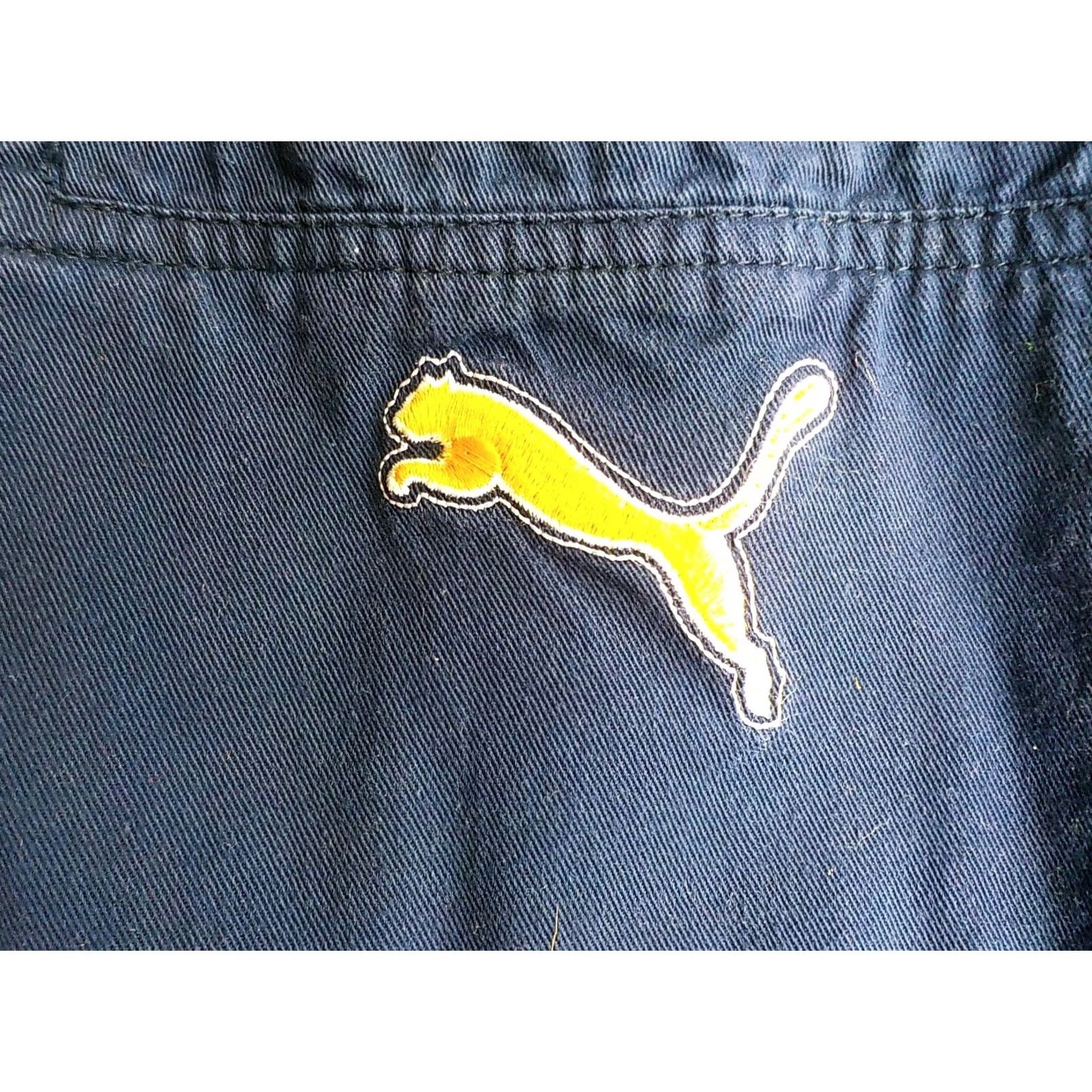 Puma PUMA Bomber Jacket Navy Light Blue 100% Cotton Full Zip Front Logo SZ M Mens Size US M / EU 48-50 / 2 - 5 Thumbnail