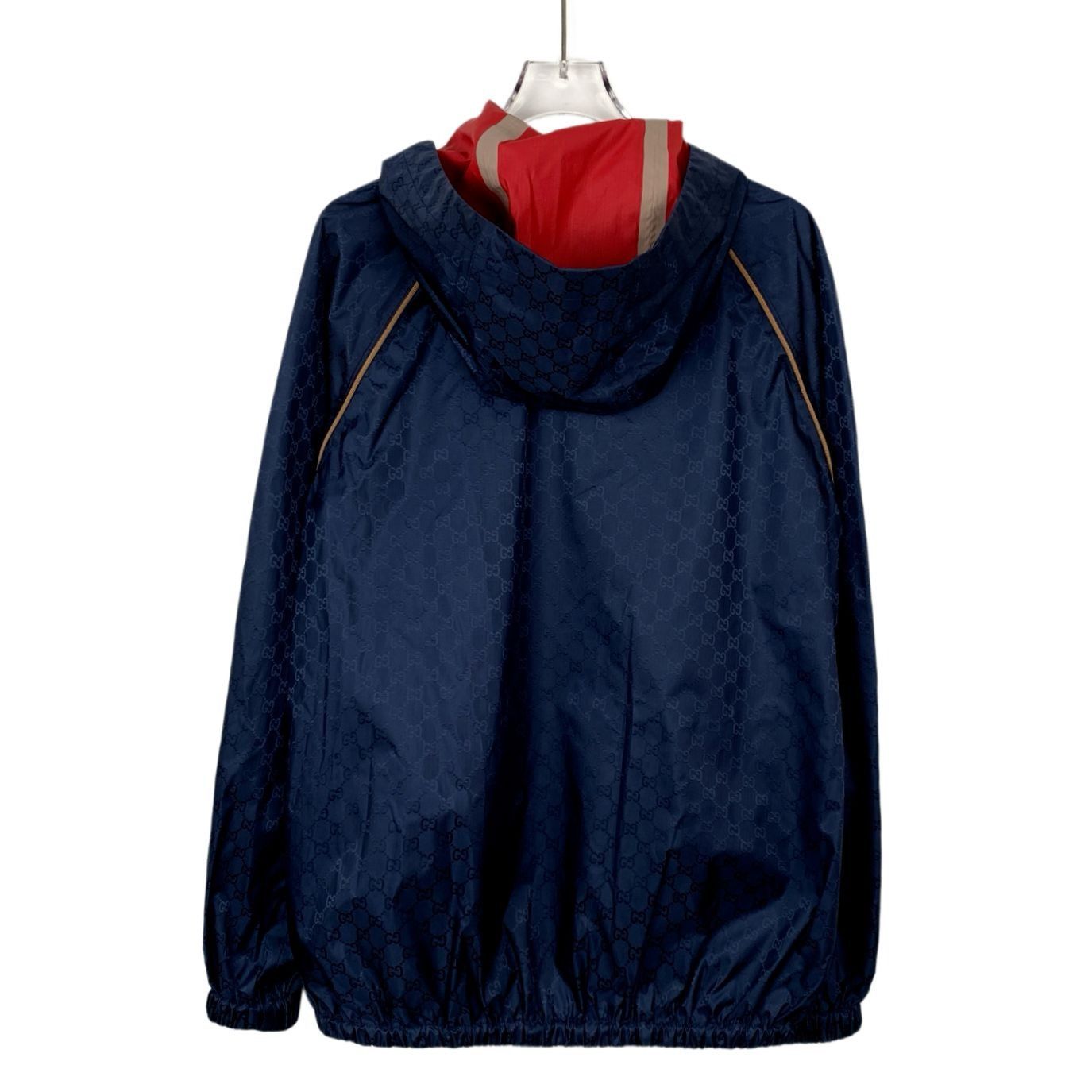 Gucci Gucci Navy Blue Logo Printed Hooded Zipper Jacket Size 42 XX Size US XXS / EU 40 - 6 Thumbnail