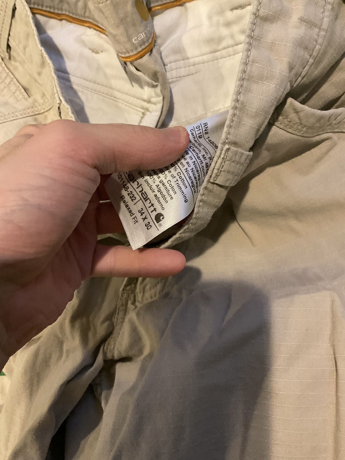 Carhartt × Vintage Vintage Tan Carhartt cargo pants Size US 34 / EU 50 - 3 Thumbnail