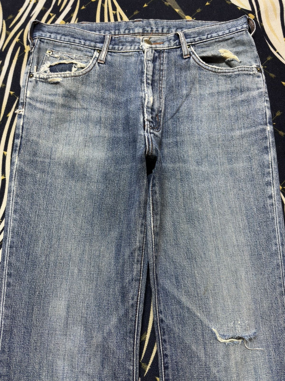 Sandro Vintage Wrangler Flare Bell Bottom Denim Size US 33 - 7 Thumbnail