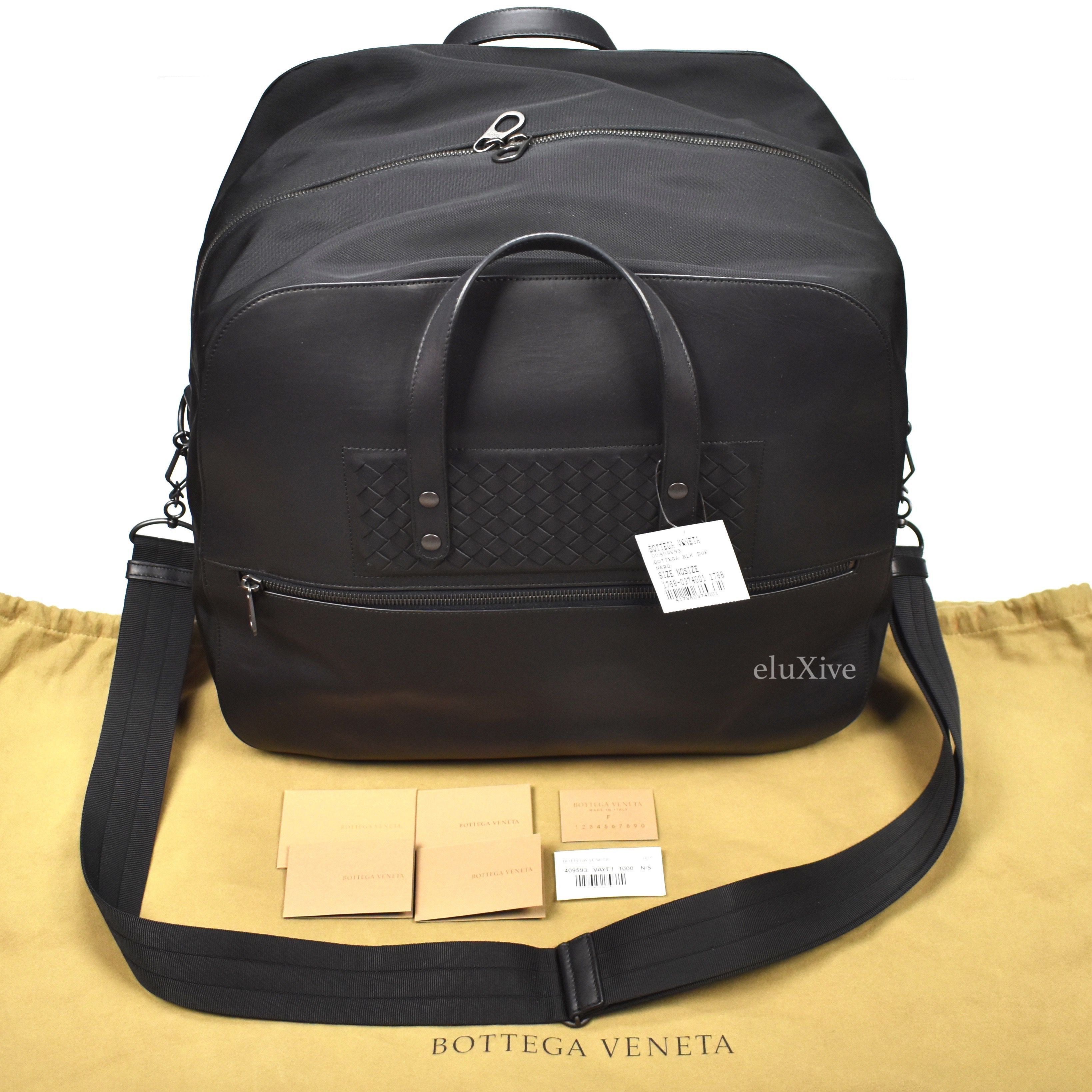 Bottega Veneta $3k Woven Leather Nylon Carry On Duffle Bag Size ONE SIZE - 1 Preview