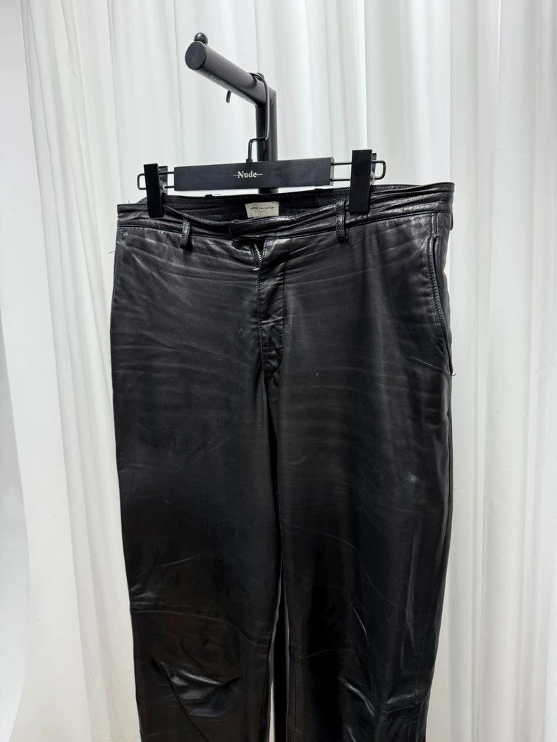 Dries Van Noten Dries van noten size US 48 Microflared leather pants 2506- Size US 32 / EU 48 - 2 Thumbnail