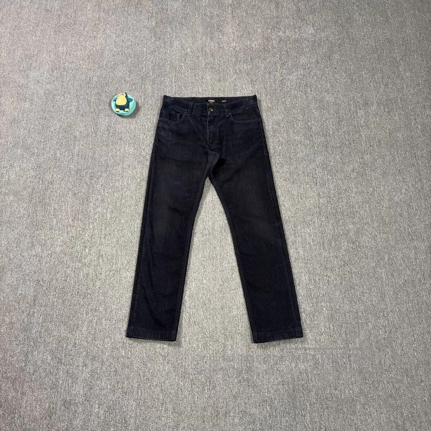 Fendi Fendi Flocked All-Over Print Black Jeans. Size US 32 / EU 48 - 1 Thumbnail
