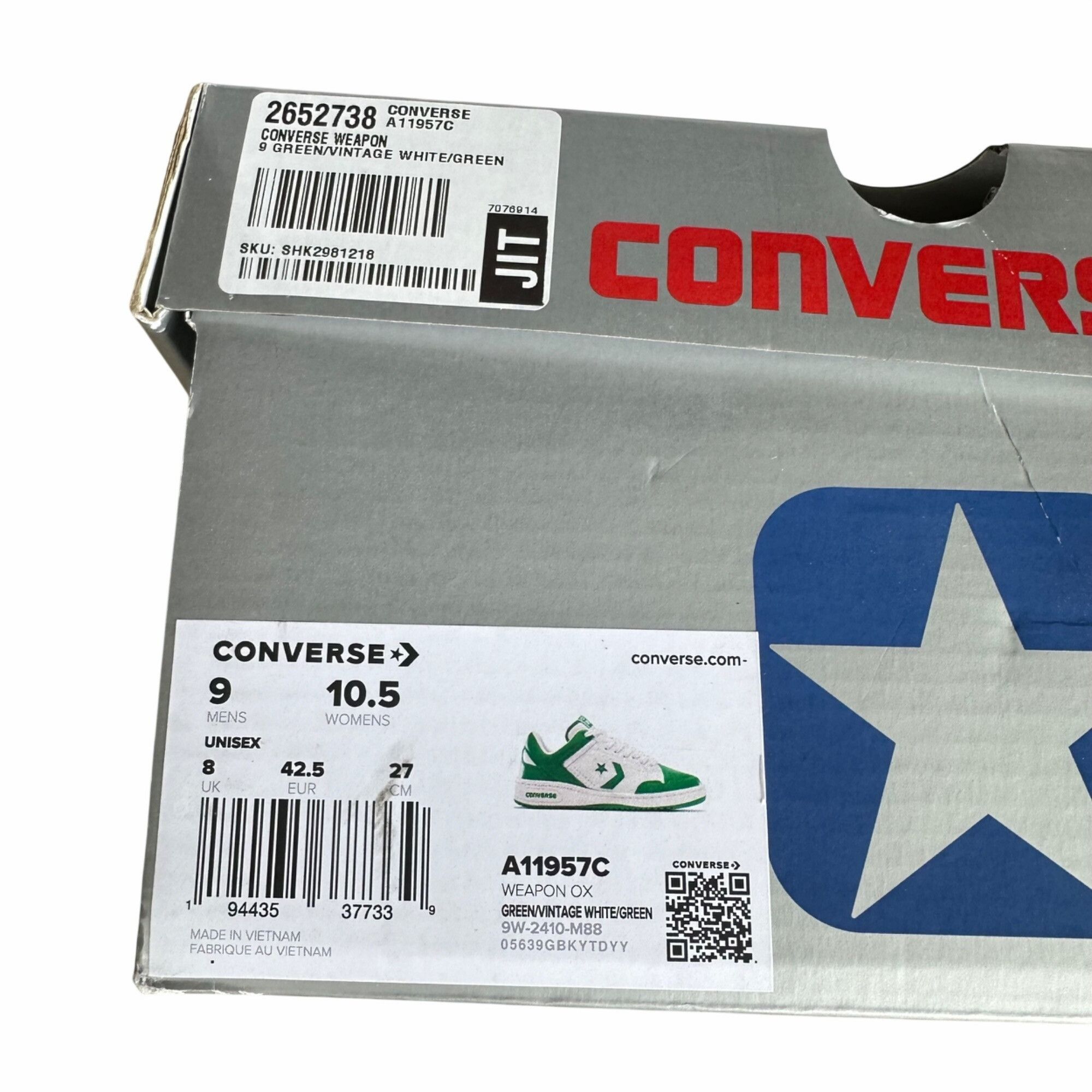 Converse ⭐Converse Weapon OX Low Green White Size 10.5 Women''s Shoes Size US 10.5 / IT 40.5 - 8 Thumbnail