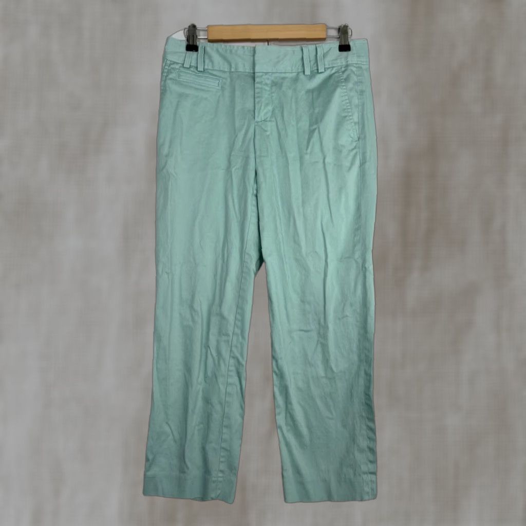 Banana Republic VINTAGE Banana Republic Womens Size 6 Sateen Crop Pants Surf Spray Light Blue 30x25 Size 28" / US 6 / IT 42 - 1 Thumbnail