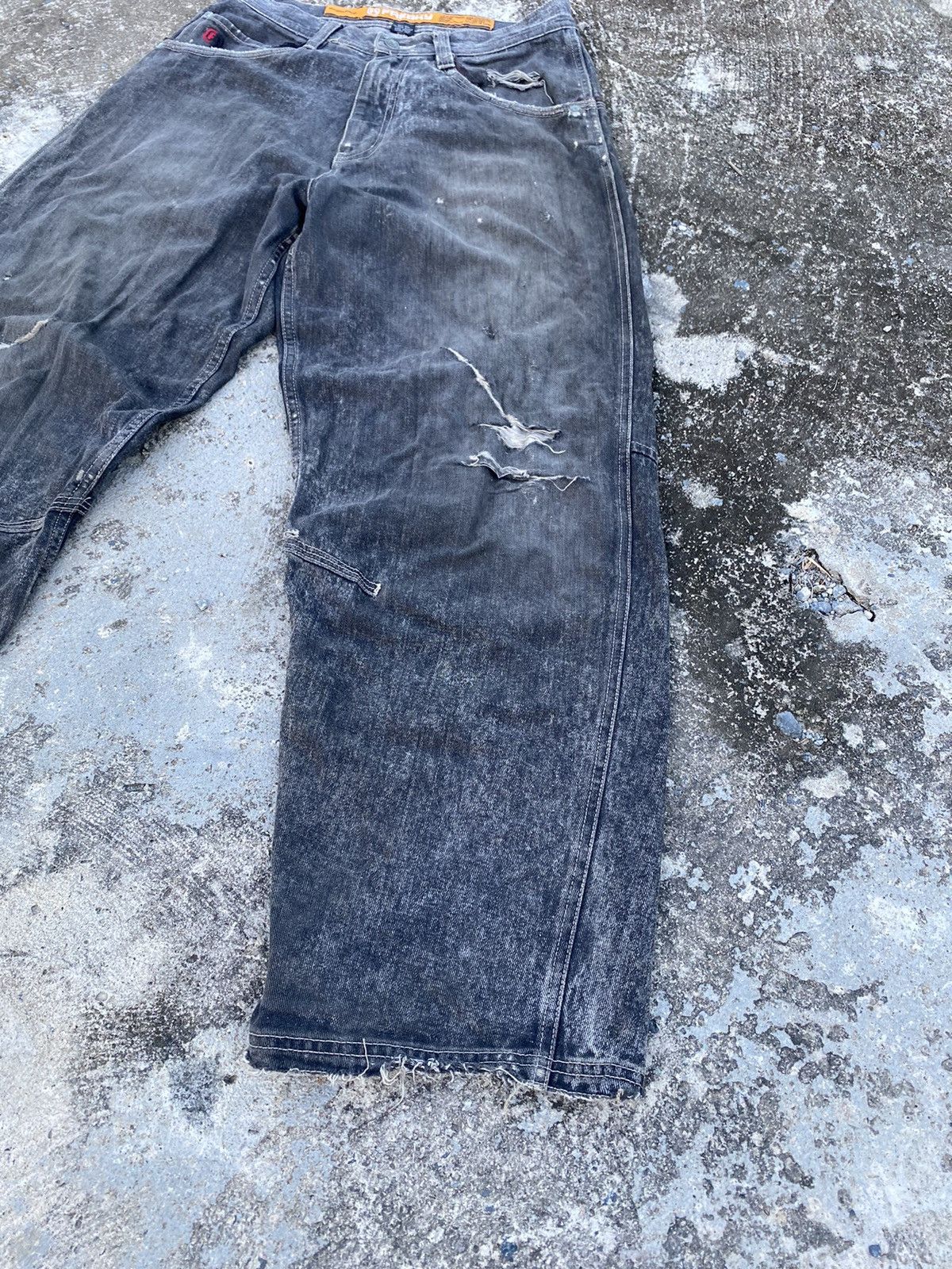 JNCO × Vintage Freaky Soul Manager Massive808 Y2K Baggy Thrashed Jeans Size US 32 / EU 48 - 3 Thumbnail