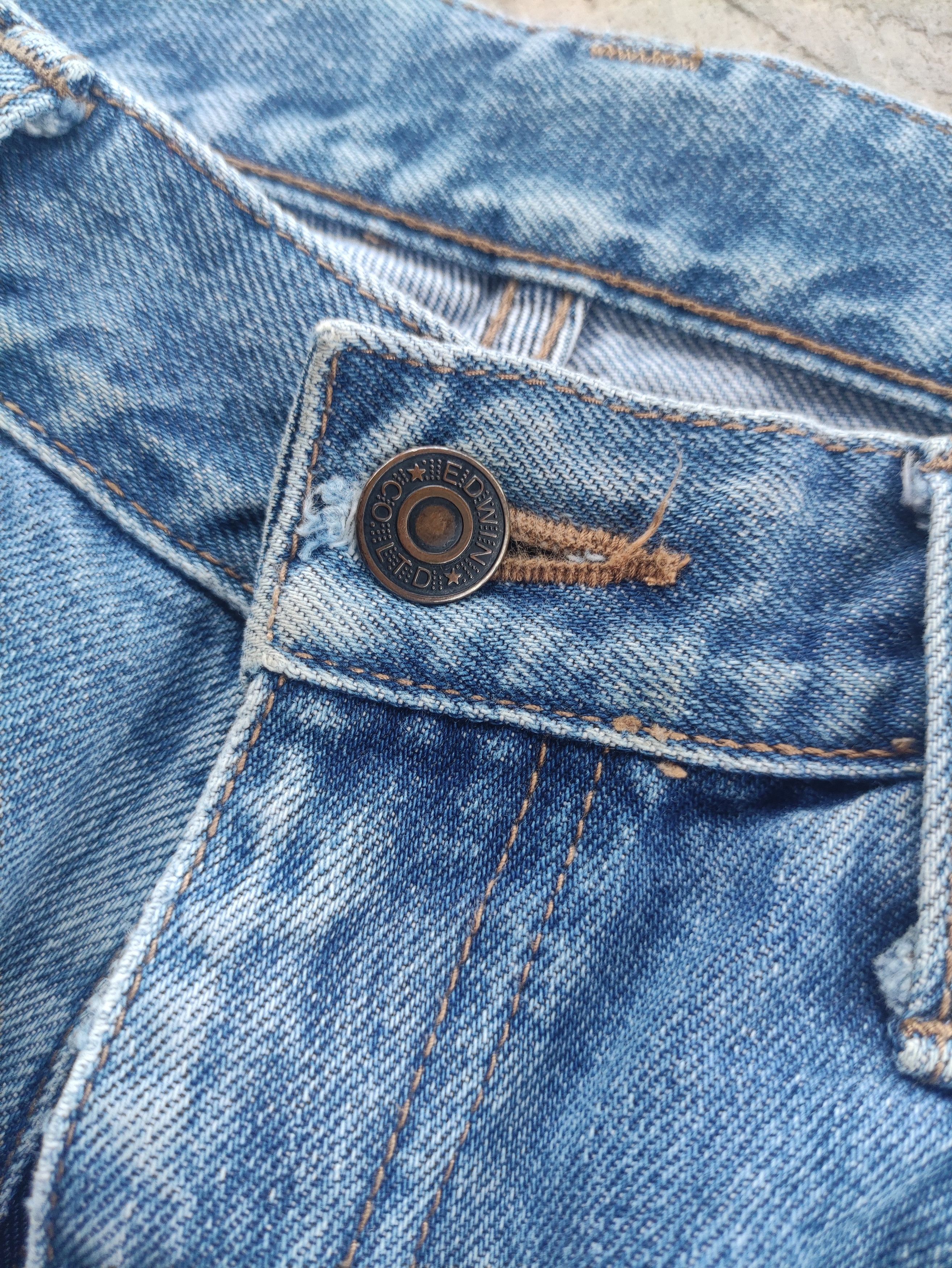 Edwin Vintage Edwin Jean Distressed Faded Denim Pants Size US 31 - 5 Thumbnail