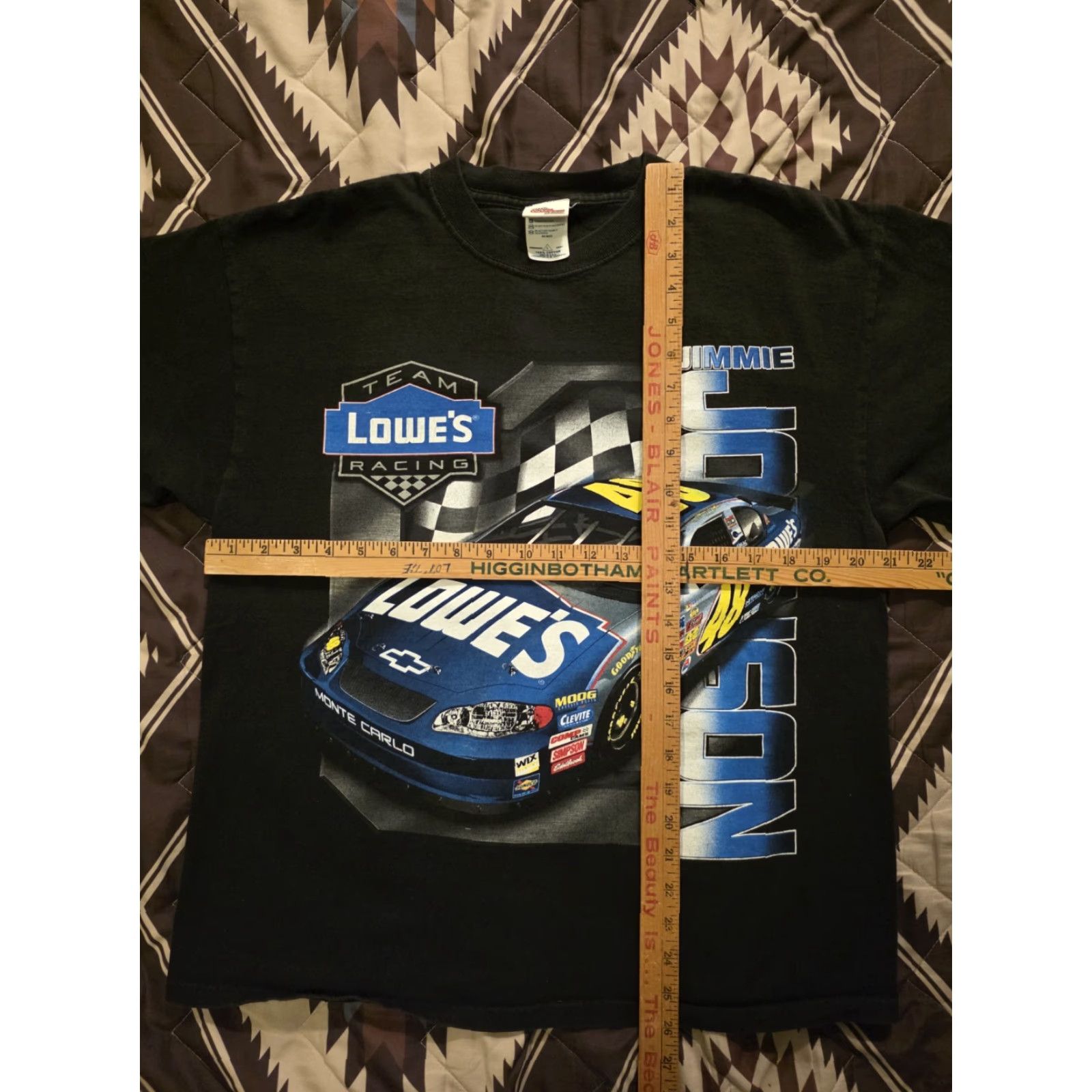 NASCAR VINTAGE Racing Champions Jimmie Johnson NASCAR Double-Sided T Shirt Black Large Size US L / EU 52-54 / 3 - 7 Thumbnail
