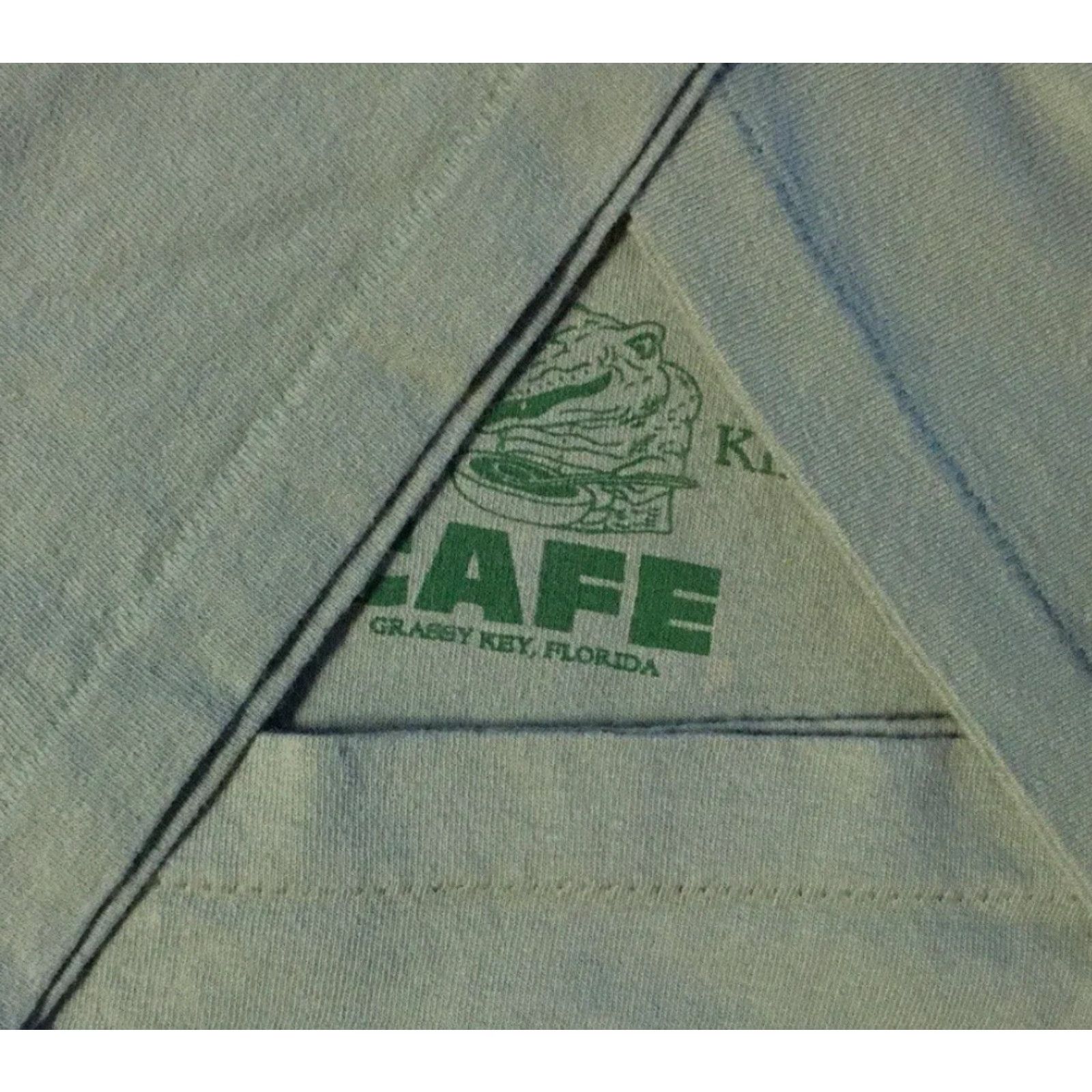 Vintage VINTAGE 90s Roadkill Cafe Florida Faded Distressed Shirt 2XL Green Graphic Tee Men Size US XXL / EU 58 / 5 - 5 Thumbnail