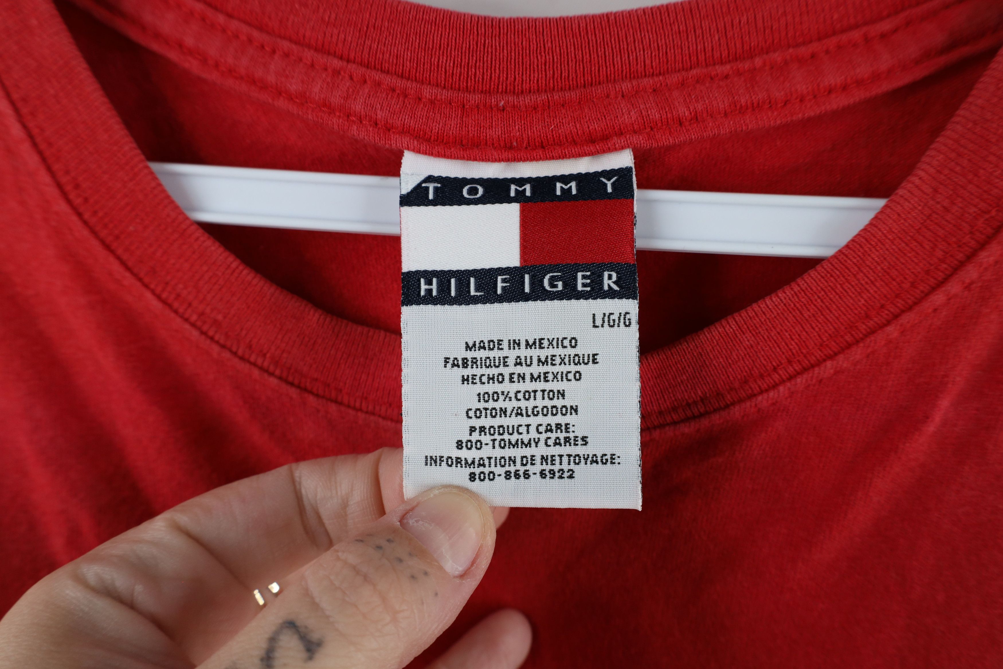 Tommy Hilfiger × Vintage Vintage Y2K 2002 Tommy Hilfiger Spell Out T-Shirt Cotton Size US L / EU 52-54 / 3 - 9 Thumbnail