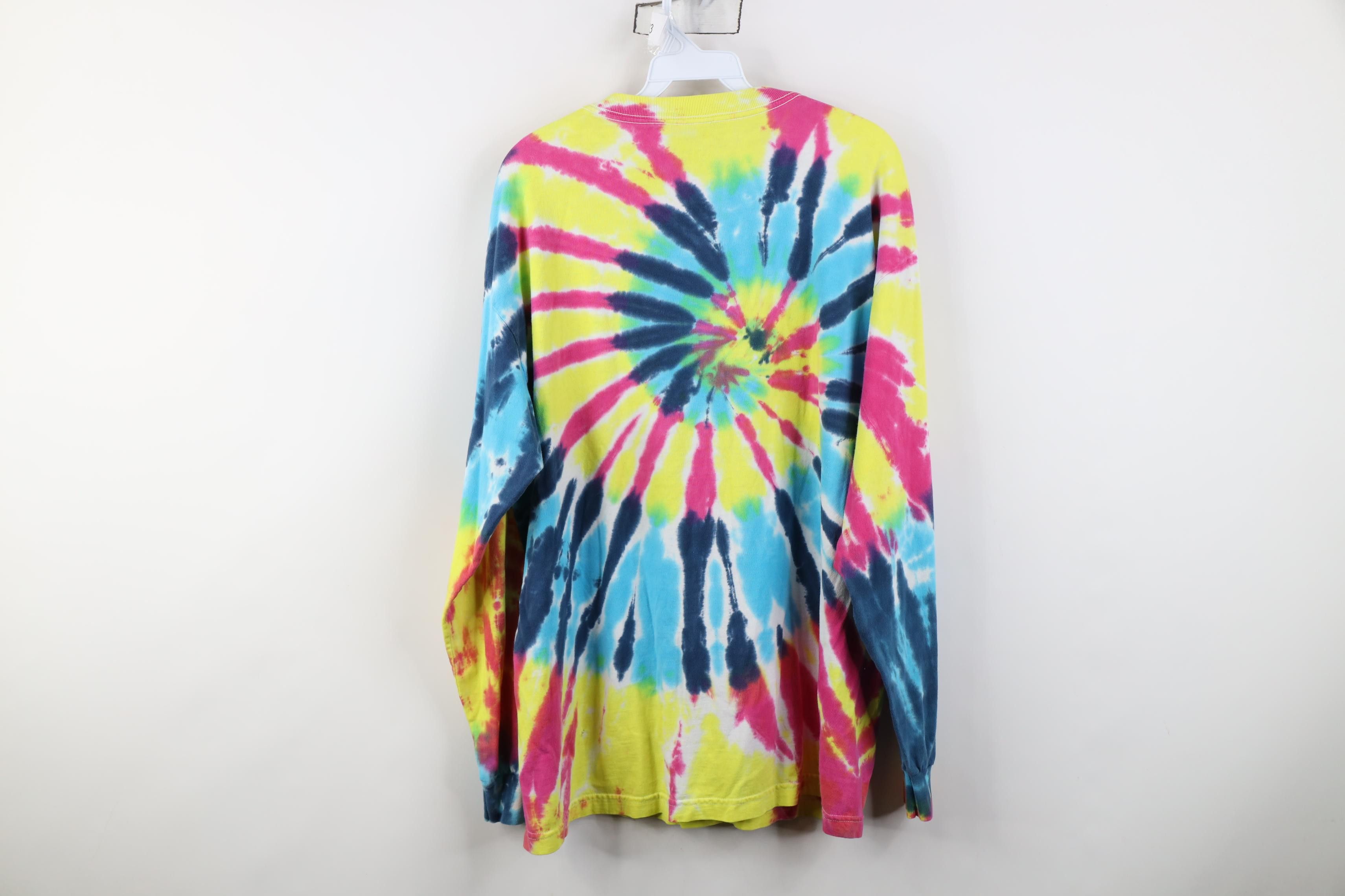 Vintage Vintage 90s Streetwear Ride Free Rainbow Tie Dye T-Shirt Size US XL / EU 56 / 4 - 10 Thumbnail