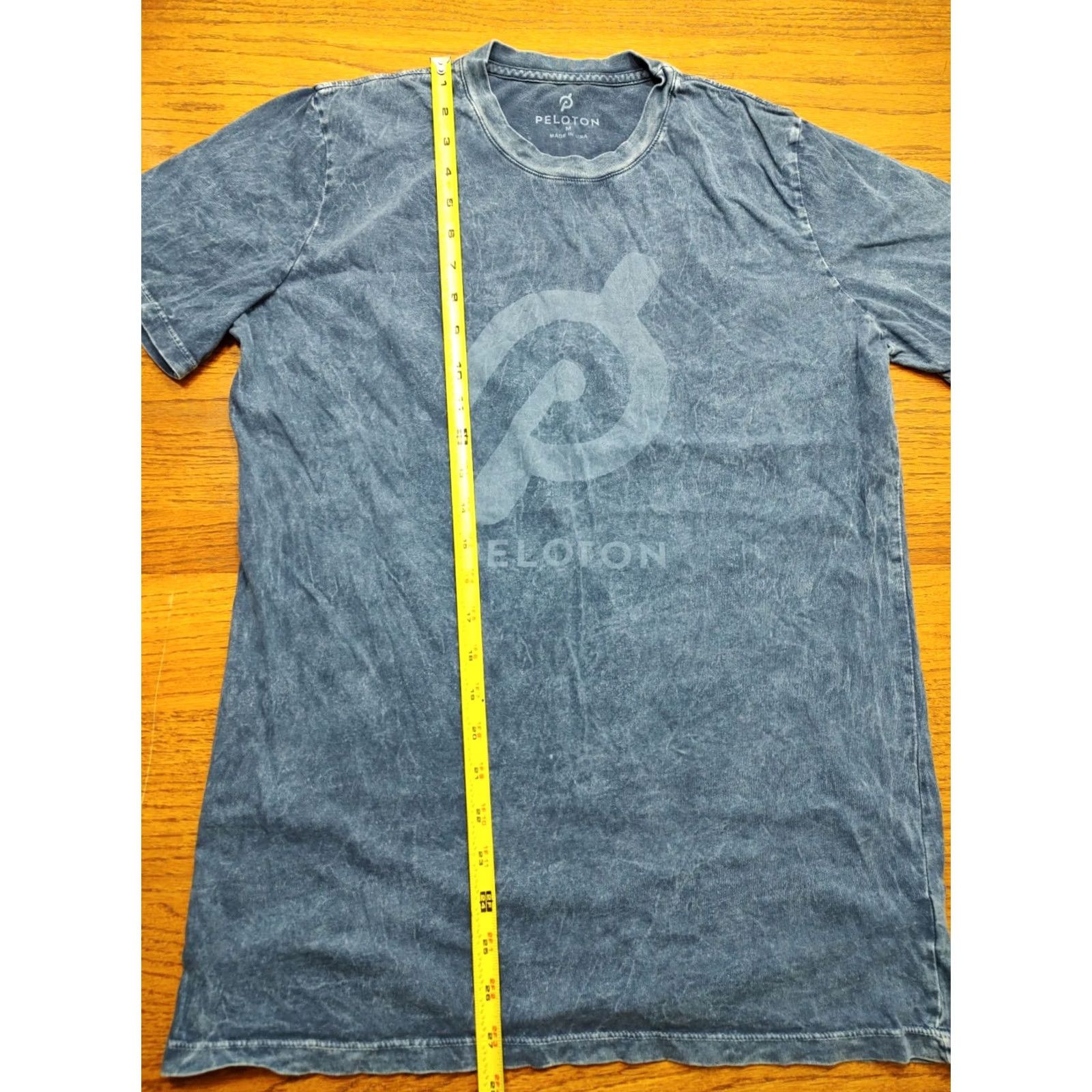 Vintage PELOTON MENS T-Shirt SHIRT Short Sleeve Logo Blue MEDIUM Activewear Casual Travel Crew Neck Shirt Length 28in Cotton Lightweight Solid Regular Mens Size US M / EU 48-50 / 2 - 4 Thumbnail
