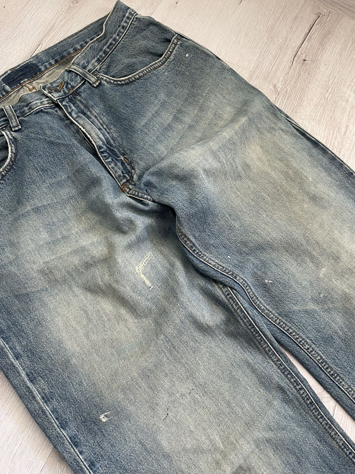 20471120 Vintage Coffee Fade Jeans Distressed Undercover Style Y2k Size US 32 / EU 48 - 6 Thumbnail