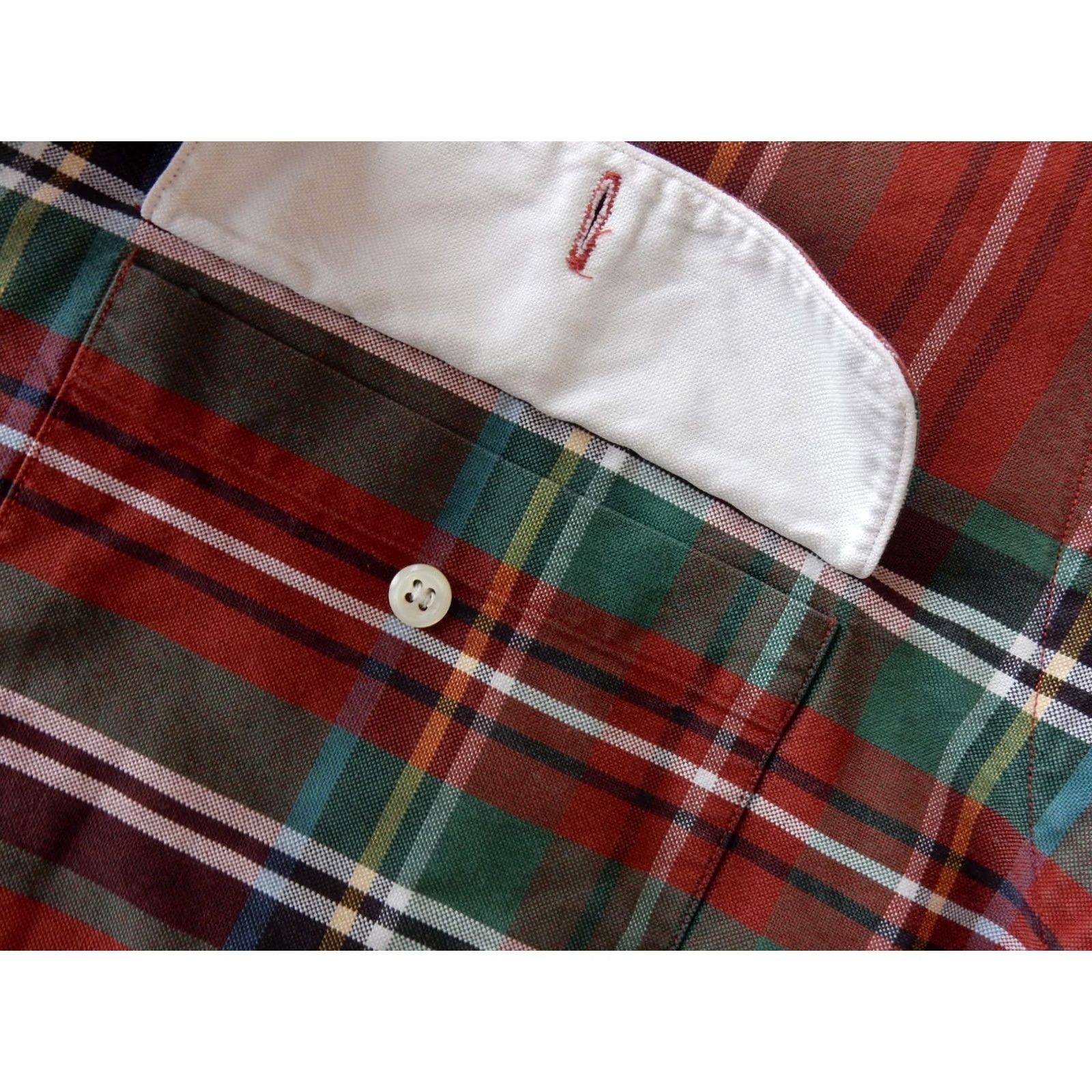 Polo Ralph Lauren VTG Polo Ralph Lauren Button-Up Shirt Red Plaid XL Mens Faint Bleach Stains Size US XL / EU 56 / 4 - 3 Thumbnail
